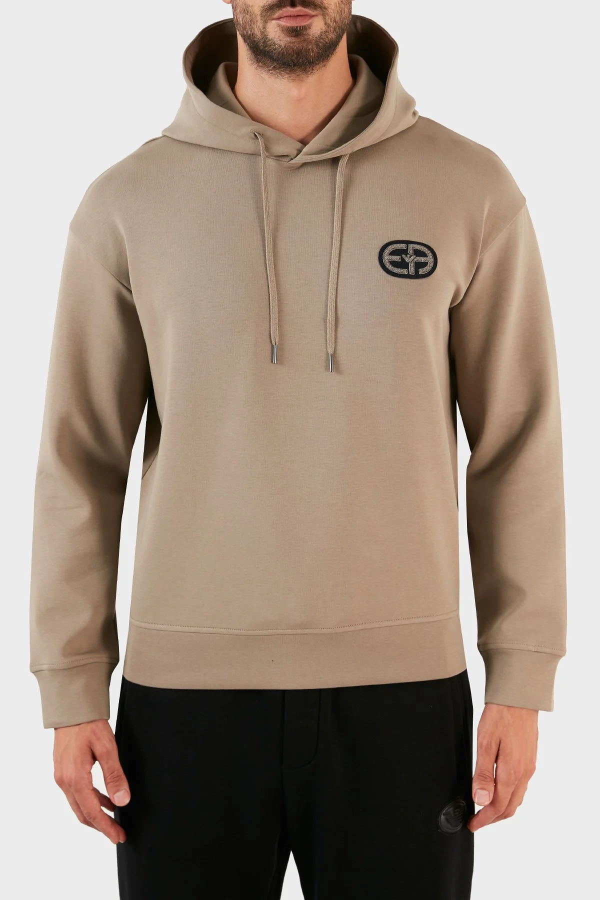 Emporio Armani Logolu Regular Fit Kapüşonlu Pamuklu Erkek Sweat 6L1M84 1JHSZ 0137 AÇIK YEŞİL - 1