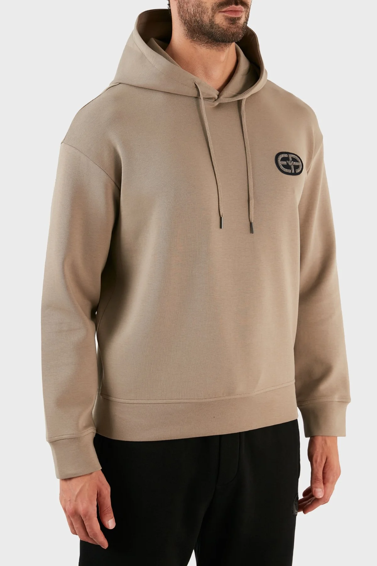 Emporio Armani Logolu Regular Fit Kapüşonlu Pamuklu Erkek Sweat 6L1M84 1JHSZ 0137 AÇIK YEŞİL - 2