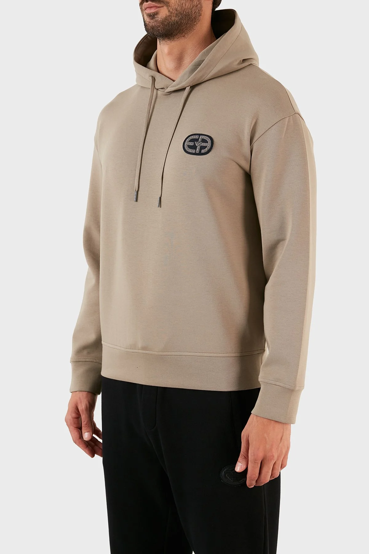 Emporio Armani Logolu Regular Fit Kapüşonlu Pamuklu Erkek Sweat 6L1M84 1JHSZ 0137 AÇIK YEŞİL - 3