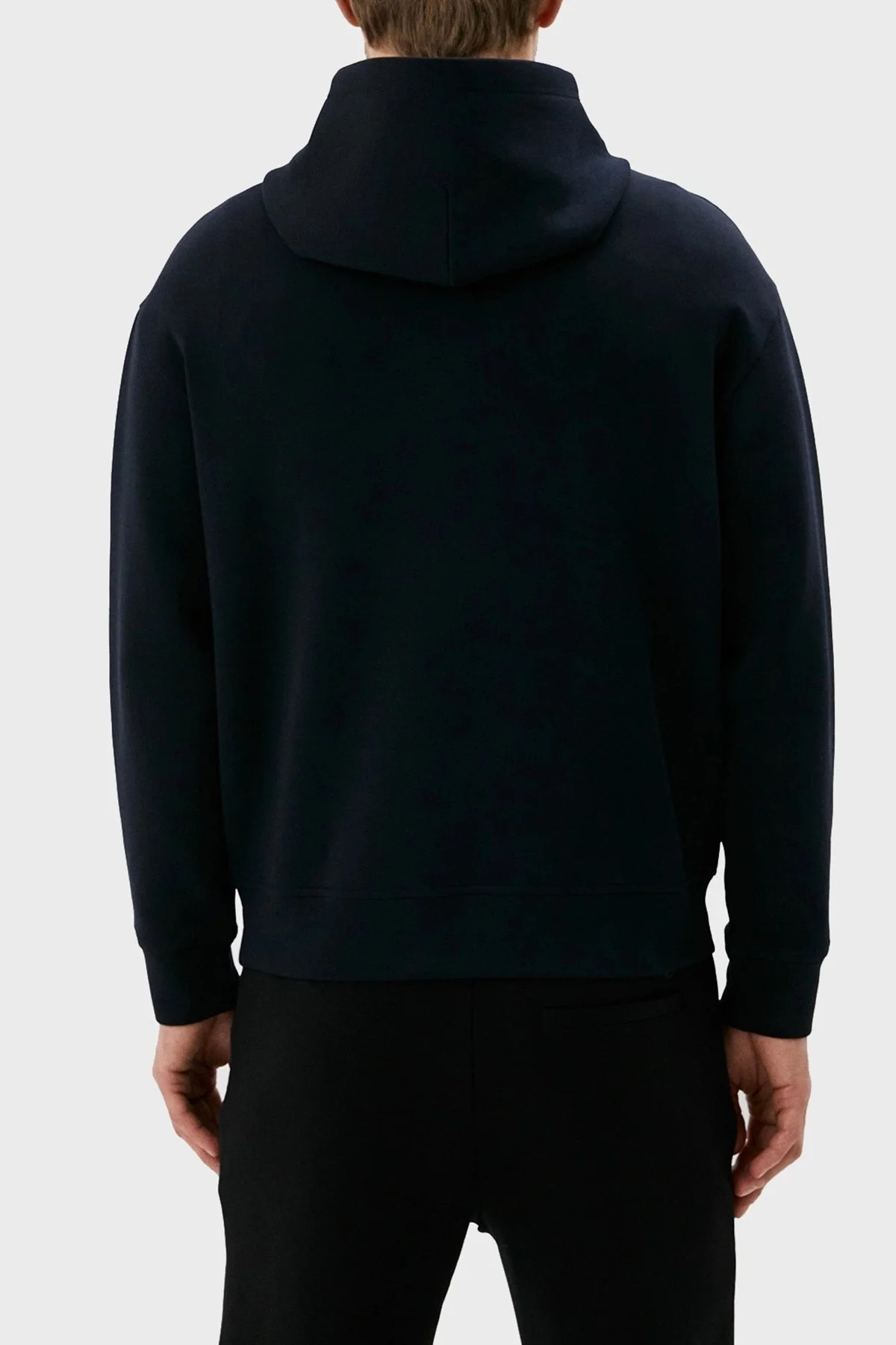 Emporio Armani Logolu Regular Fit Kapüşonlu Pamuklu Erkek Sweat 6L1M84 1JHSZ 0920 LACİVERT - 3