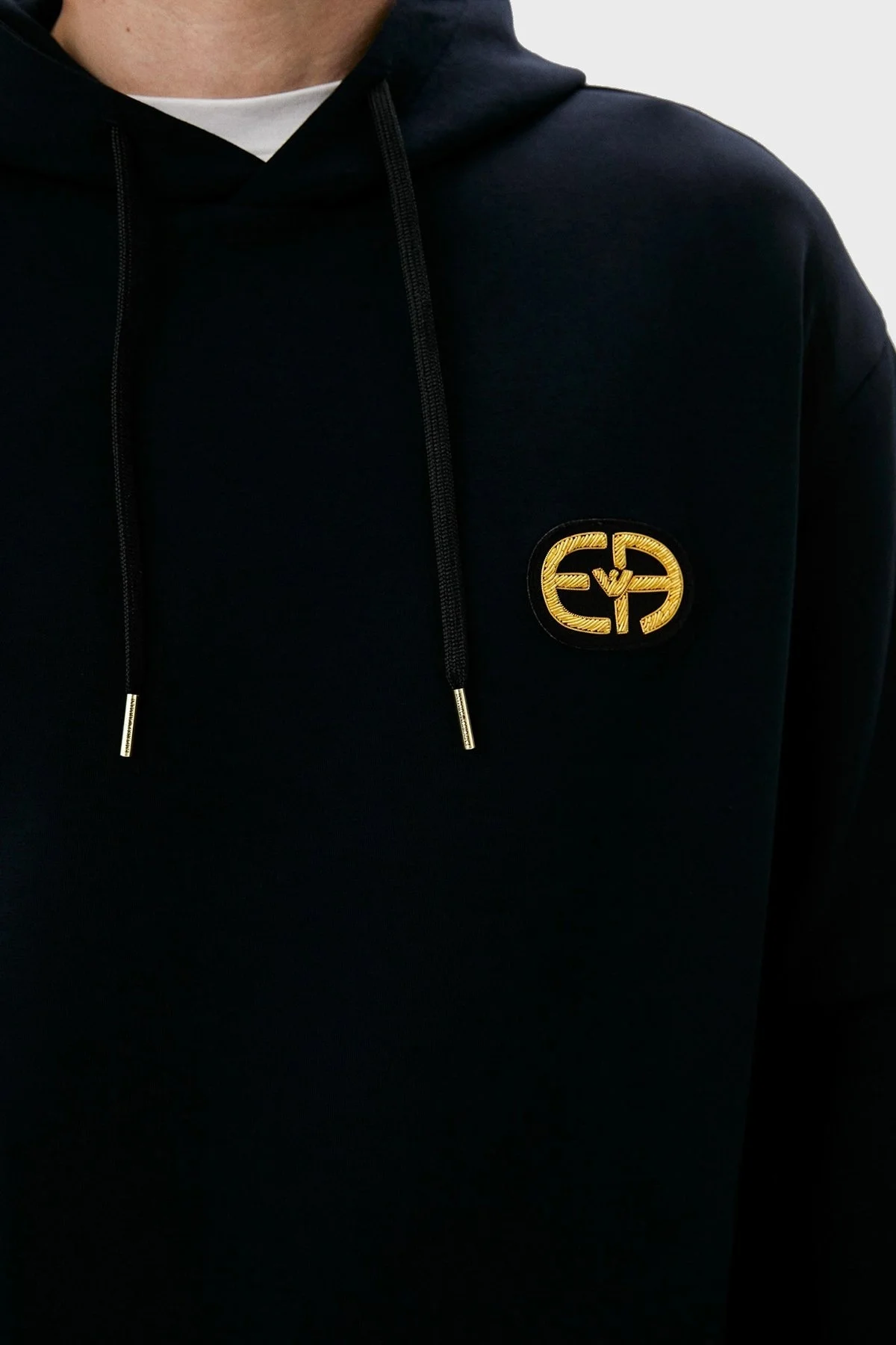 Emporio Armani Logolu Regular Fit Kapüşonlu Pamuklu Erkek Sweat 6L1M84 1JHSZ 0920 LACİVERT - 4