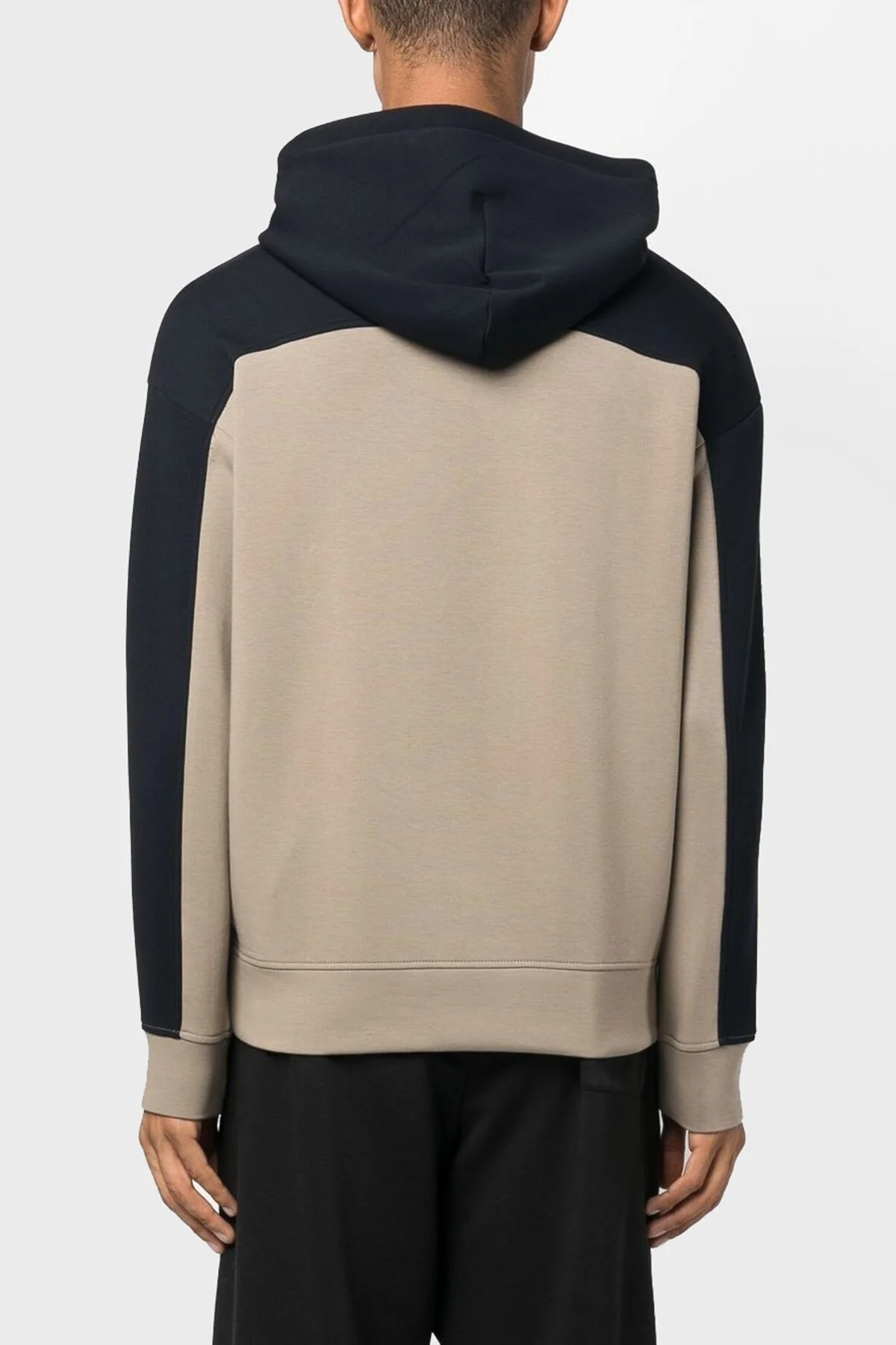 Emporio Armani Logolu Regular Fit Kapüşonlu Pamuklu Erkek Sweat 6L1MB1 1JHSZ 0137 BEJ - 4