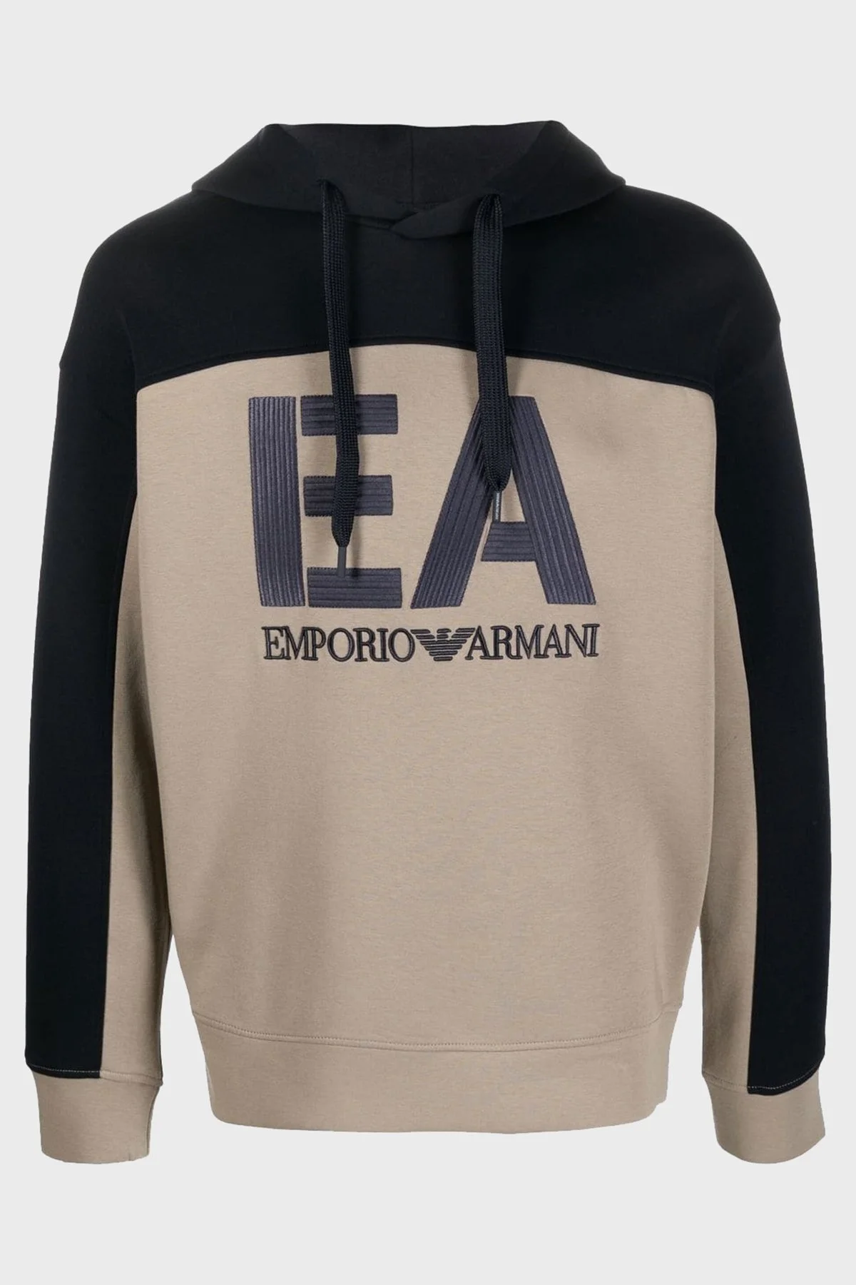 Emporio Armani Logolu Regular Fit Kapüşonlu Pamuklu Erkek Sweat 6L1MB1 1JHSZ 0137 BEJ - 5