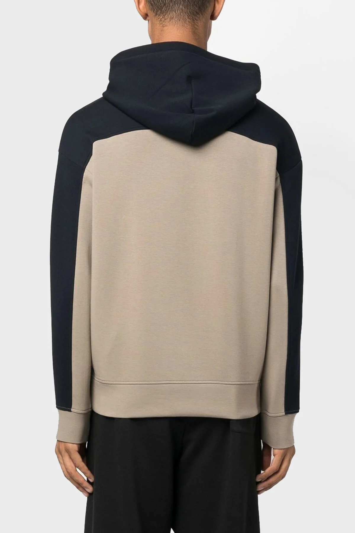 Emporio Armani Logolu Regular Fit Kapüşonlu Pamuklu Erkek Sweat 6L1MB1 1JHSZ 0137 BEJ - 4