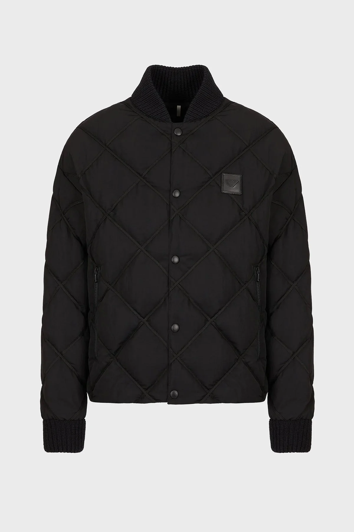 Emporio Armani Logolu Regular Fit Kolej Yaka Cepli Kapitone Erkek Mont 6L1BL2 1NT2Z 0999 SİYAH - 3