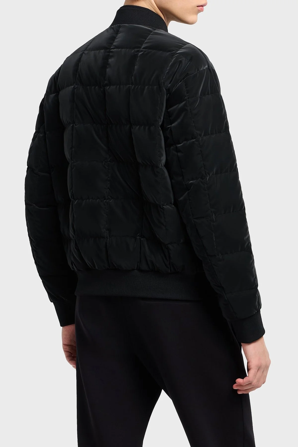 Emporio Armani Logolu Regular Fit Kolej Yaka Çift Taraflı Bomber Erkek Ceket EM001308 AF15383 UC001 SİYAH - 2