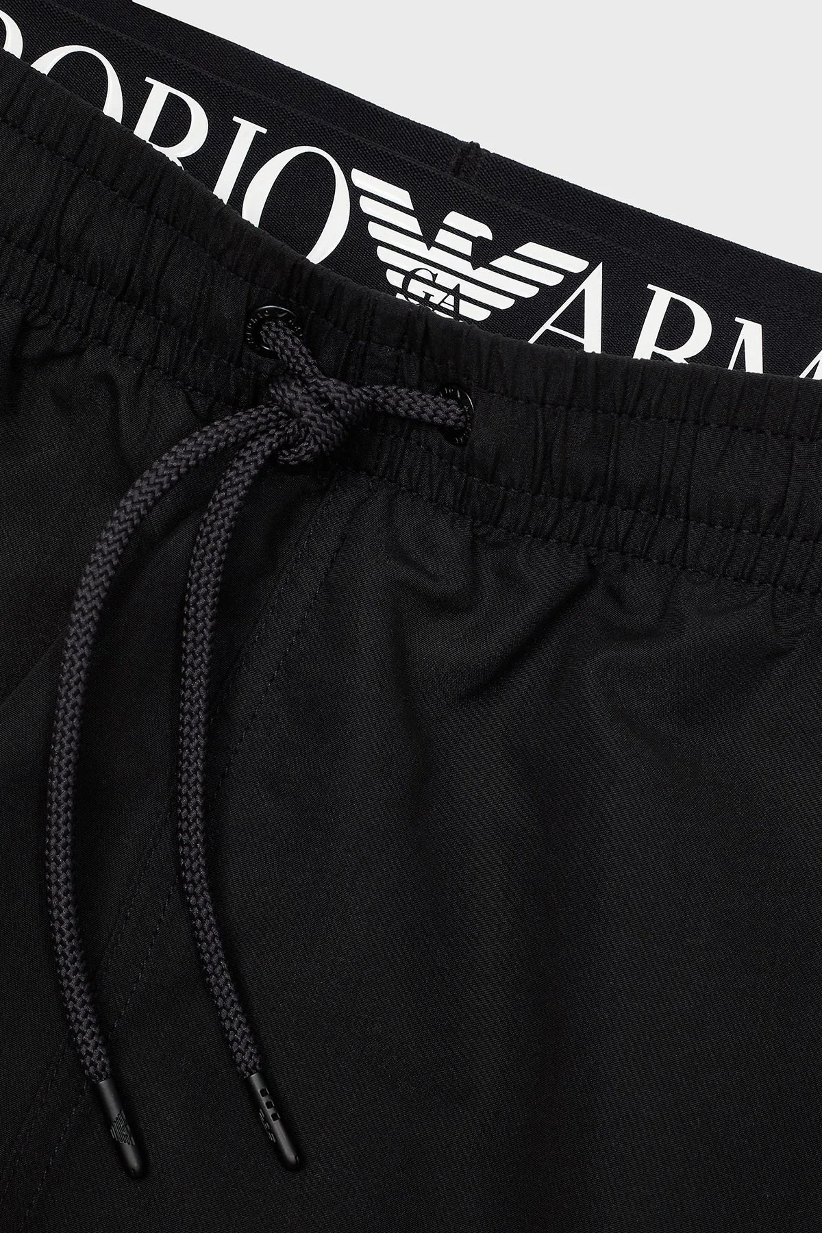 Emporio Armani Logolu Regular Fit Normal Bel Cepli Erkek Mayo Short EM000686 AF12329 MC117 SİYAH-BEYAZ - 3