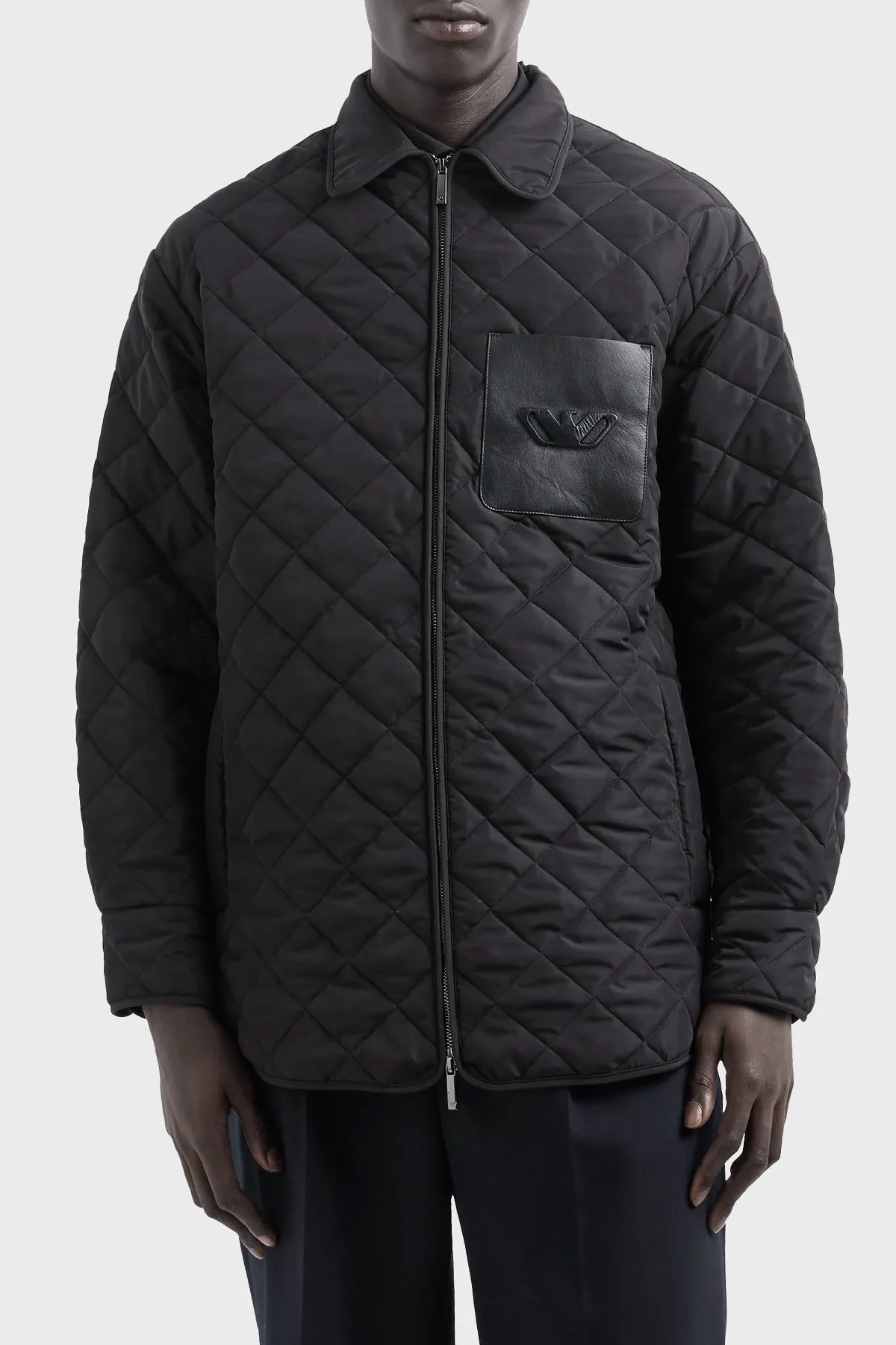 Emporio Armani Logolu Regular Fit Ördek Tüyü Dolgulu Erkek Mont 6D1B6V 1K78Z 0999 SİYAH - 6