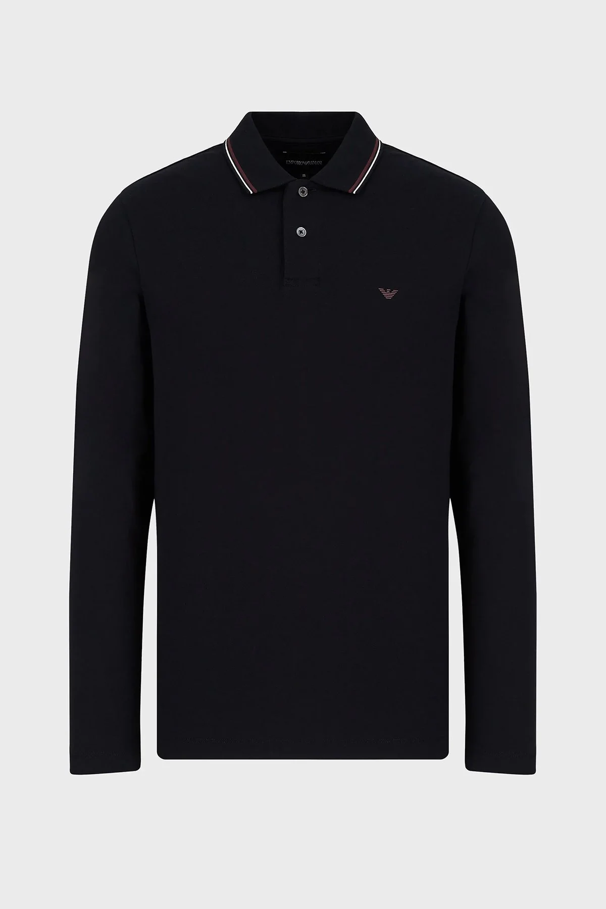 Emporio Armani Logolu Regular Fit Pamuklu Uzun Kollu Erkek Polo T Shirt 8N1FB5 1JPTZ 0920 LACİVERT - 5