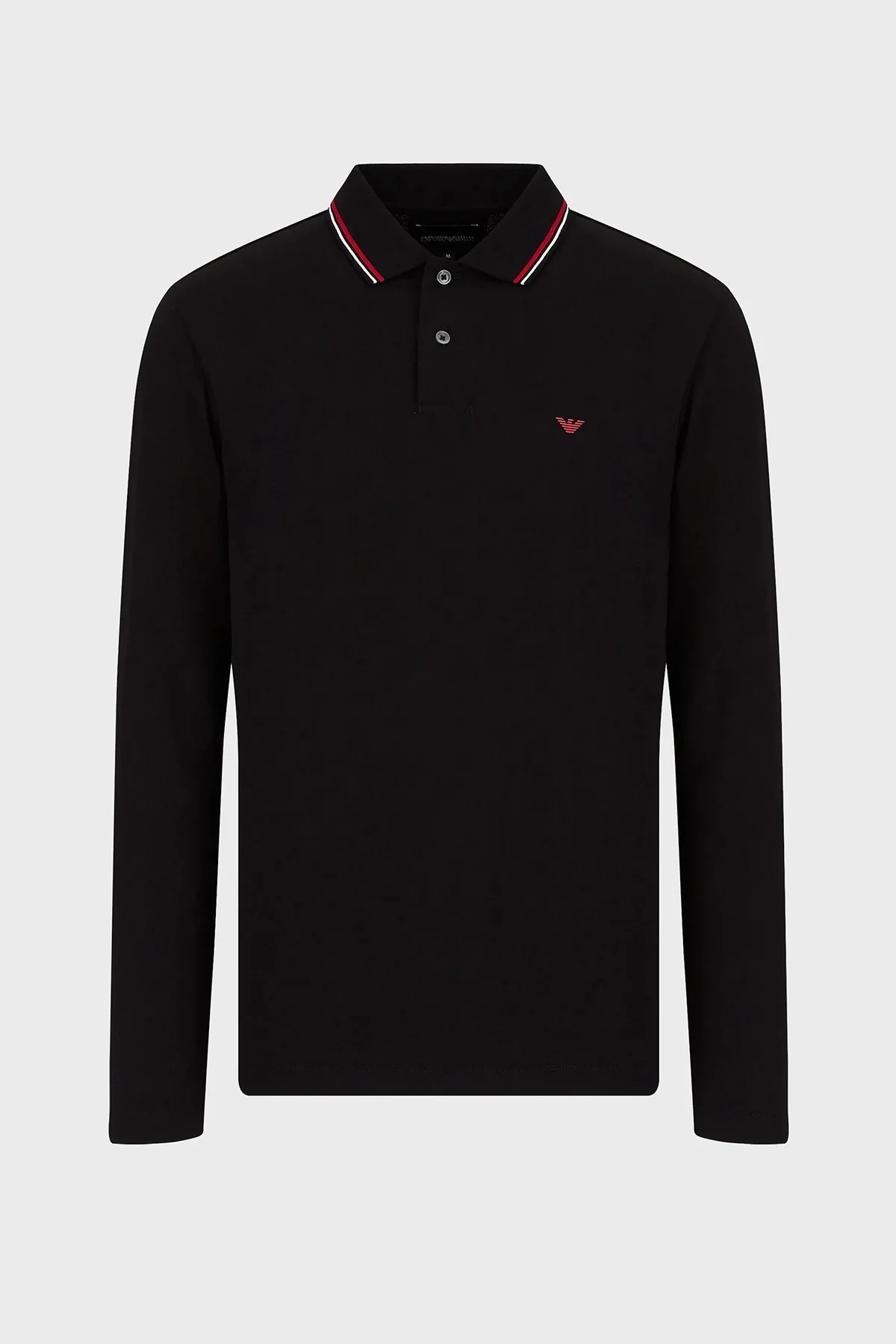 Emporio Armani Logolu Regular Fit Pamuklu Uzun Kollu Erkek Polo T Shirt 8N1FB5 1JPTZ 0999 SİYAH - 4