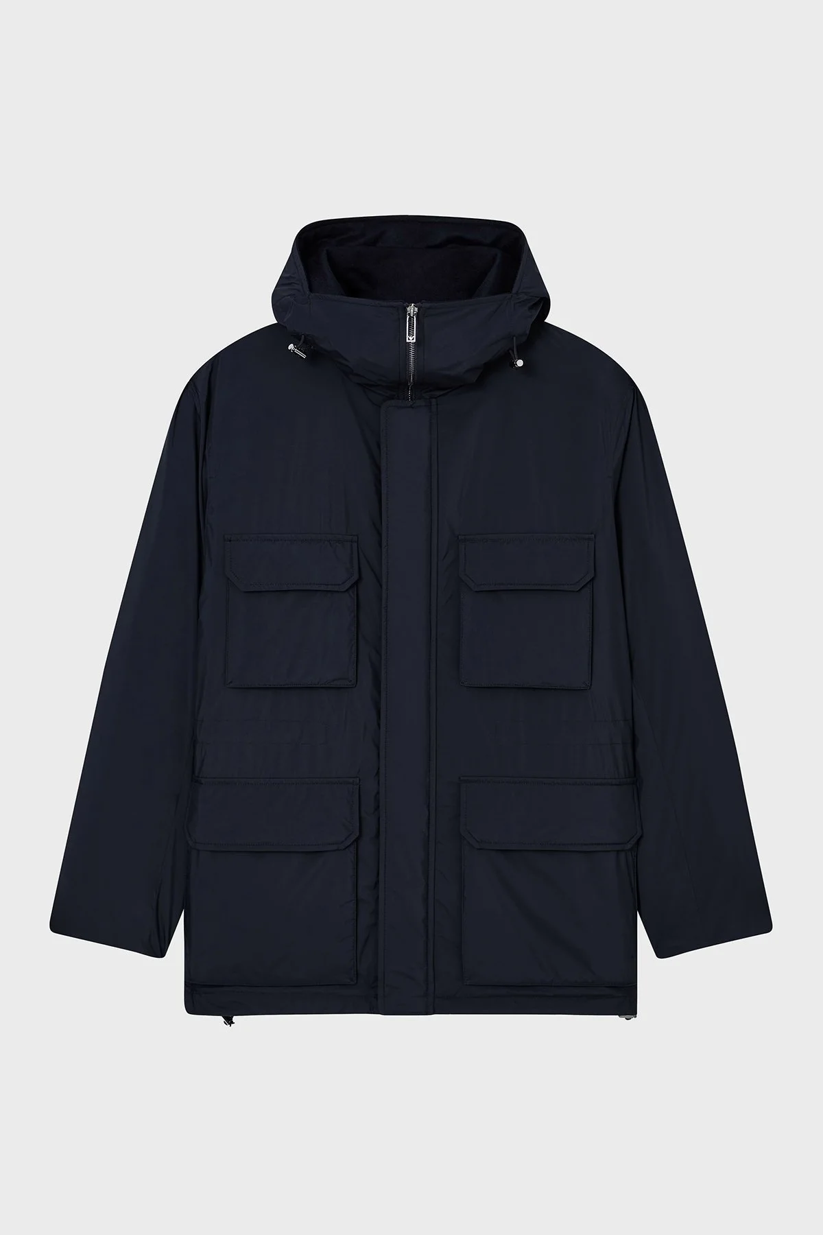 Emporio Armani Logolu Regular Fit Su İtici Kapüşonlu Şişme Erkek Mont EM003184 AF18503 UB118 LACİVERT - 5