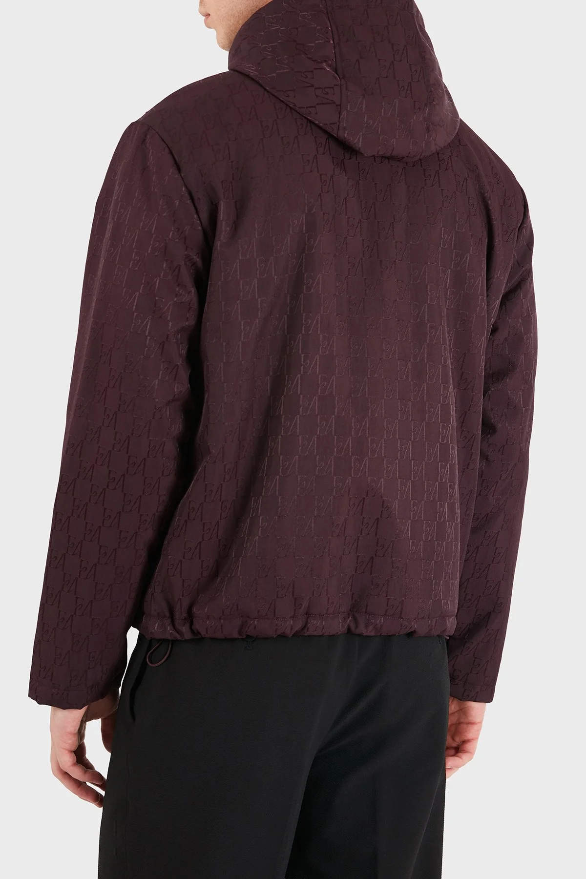 Emporio Armani Logolu Relaxed Fit Kapüşonlu Suya Dayanıklı Erkek Ceket EM006736 AF29202 F6250 Kahve - 3