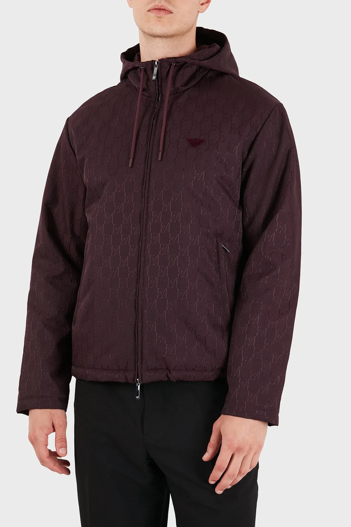 Emporio Armani Logolu Relaxed Fit Kapüşonlu Suya Dayanıklı Erkek Ceket EM006736 AF29202 F6250 Kahve - 4