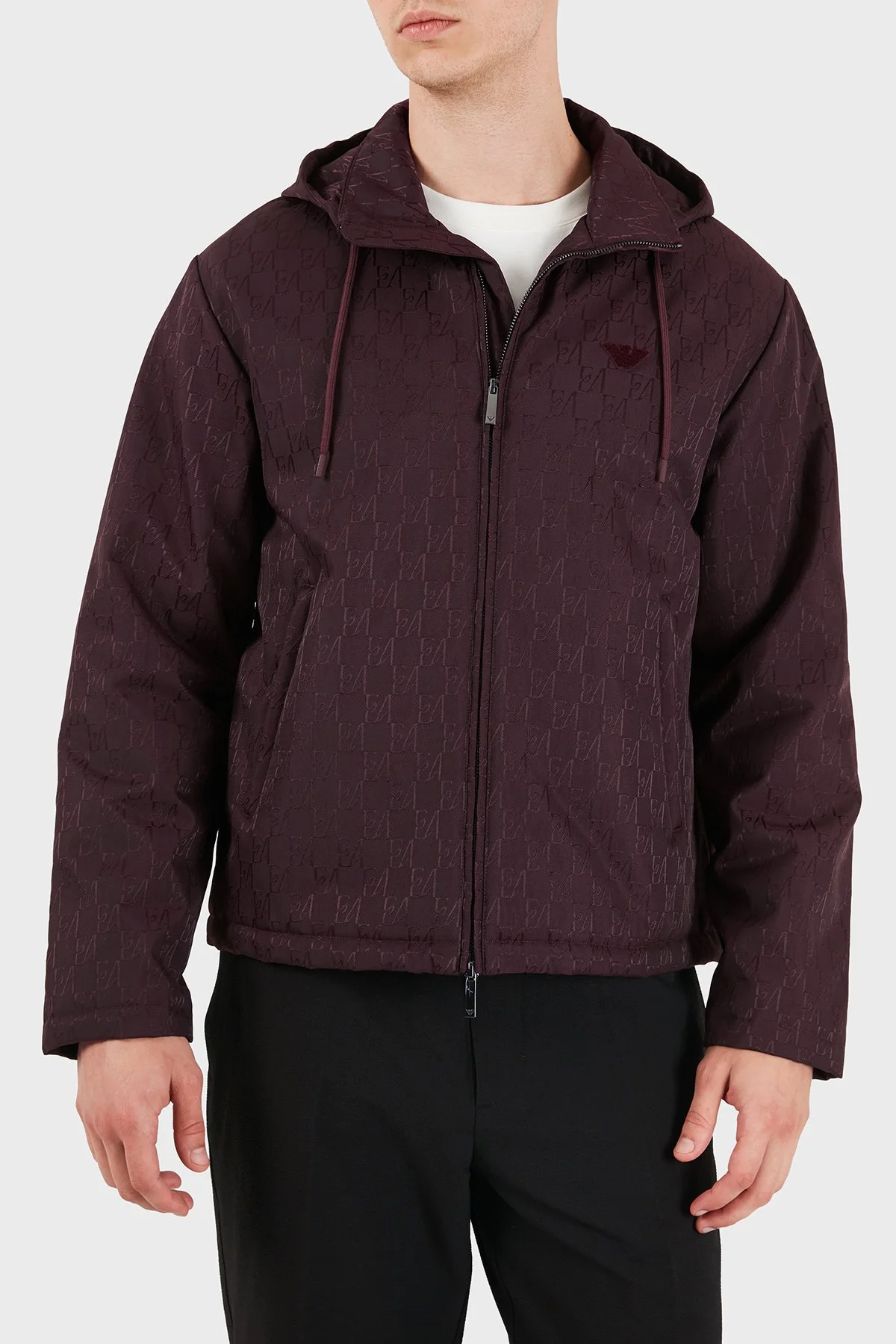 Emporio Armani Logolu Relaxed Fit Kapüşonlu Suya Dayanıklı Erkek Ceket EM006736 AF29202 F6250 Kahve - 5