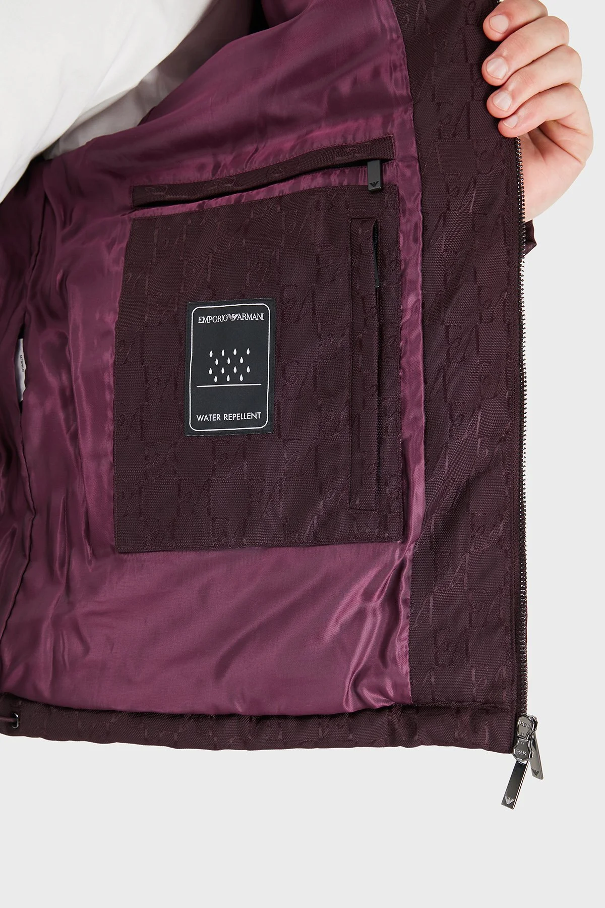 Emporio Armani Logolu Relaxed Fit Kapüşonlu Suya Dayanıklı Erkek Ceket EM006736 AF29202 F6250 Kahve - 6