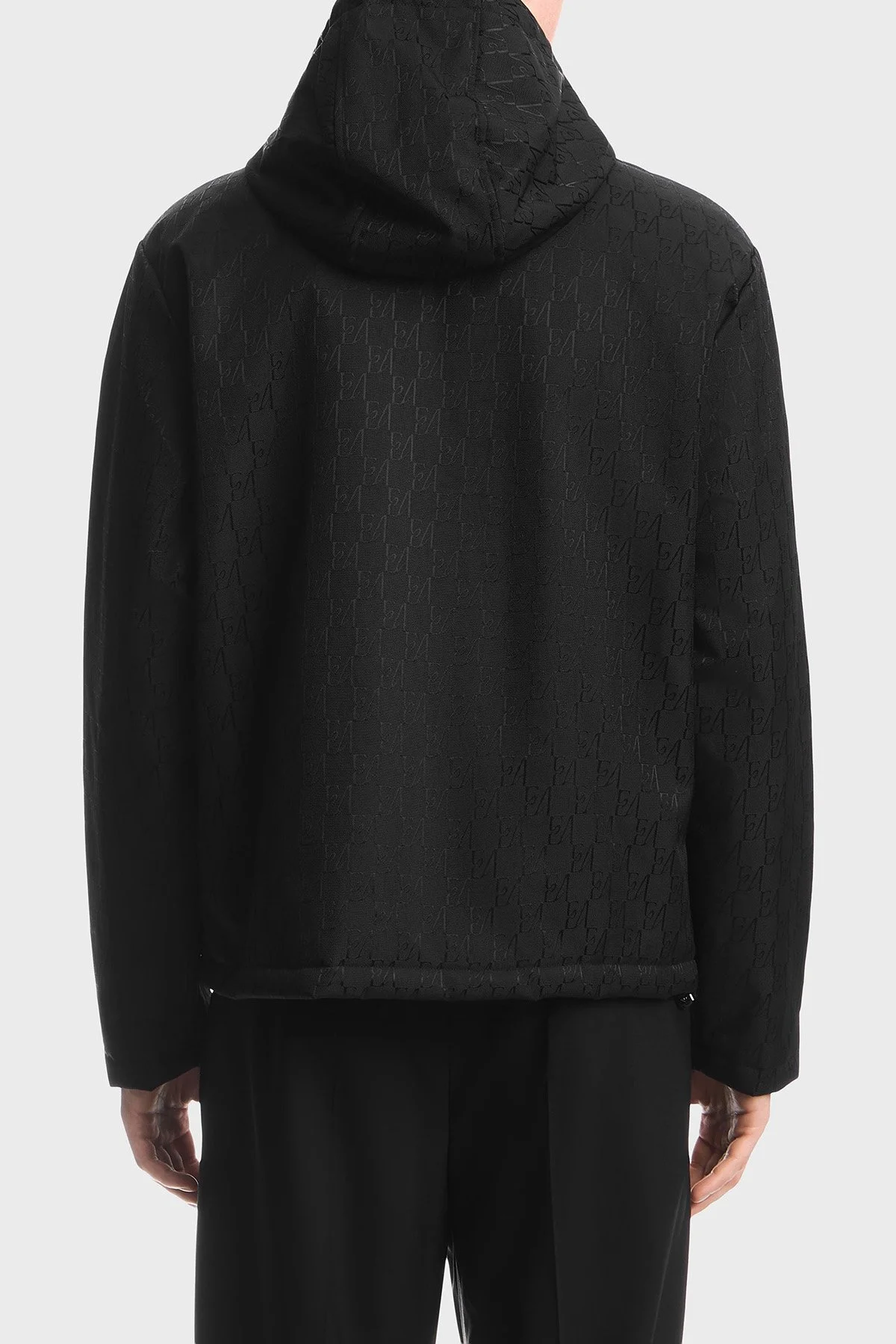 Emporio Armani Logolu Relaxed Fit Kapüşonlu Suya Dayanıklı Erkek Ceket EM006736 AF29202 FC368 Siyah - 3