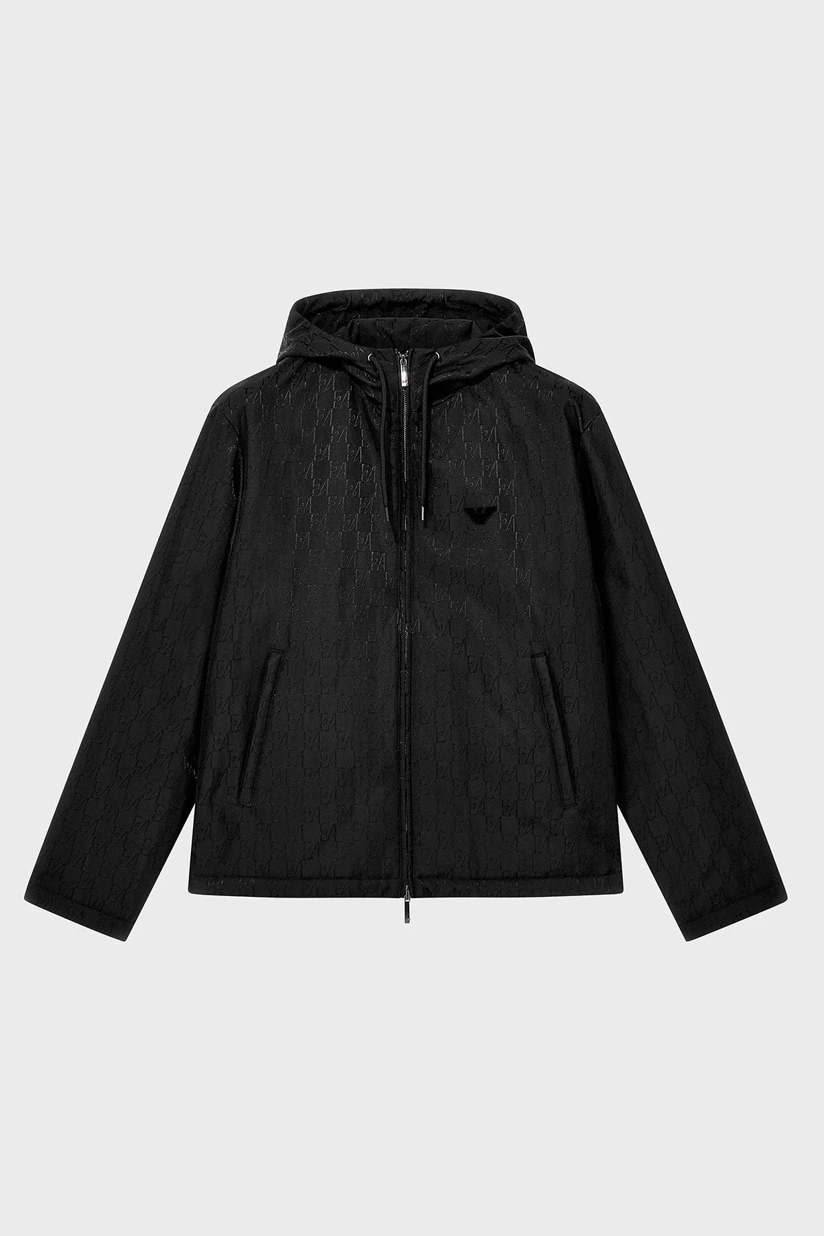 Emporio Armani Logolu Relaxed Fit Kapüşonlu Suya Dayanıklı Erkek Ceket EM006736 AF29202 FC368 Siyah - 6