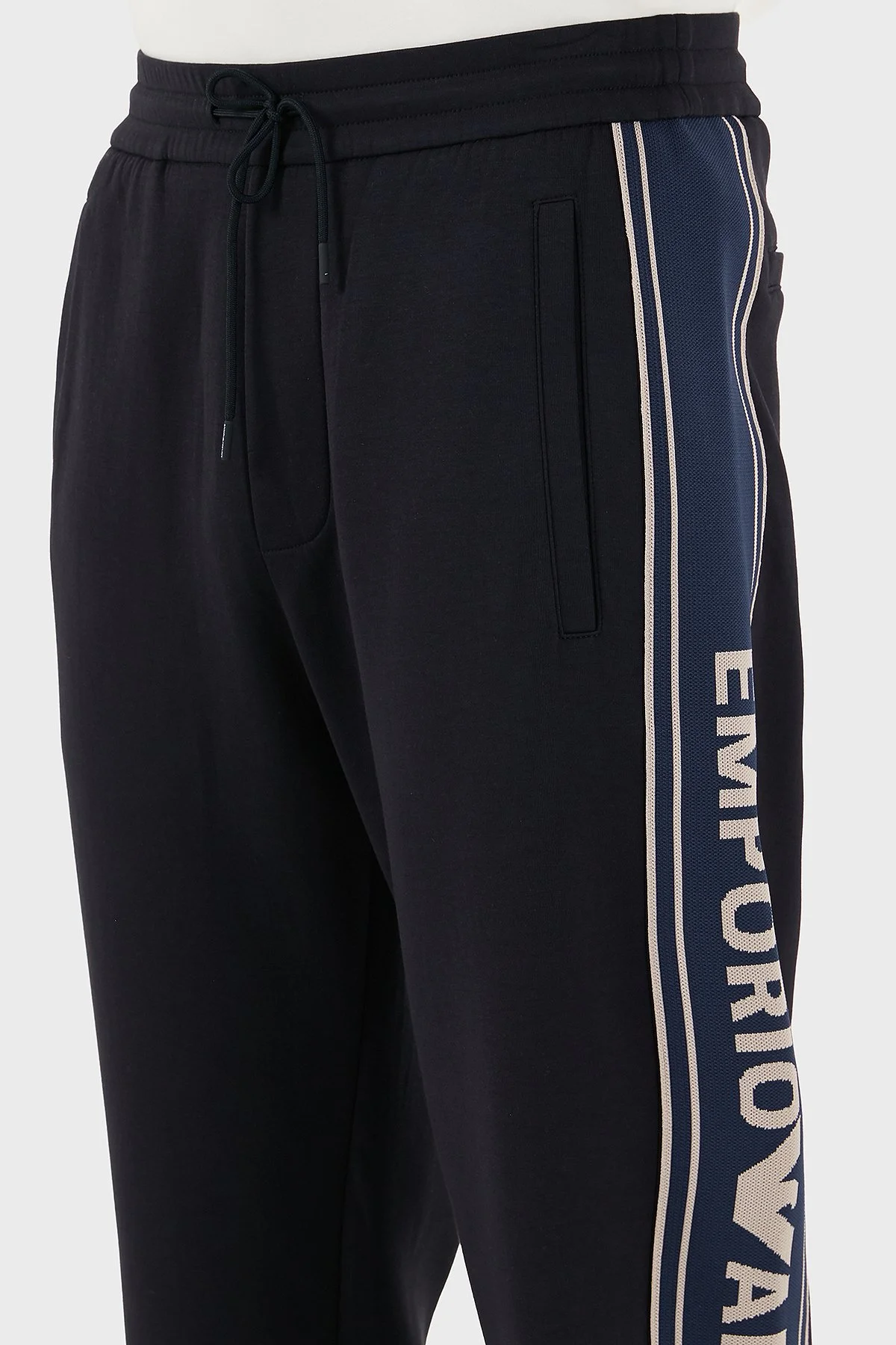 Emporio Armani Logolu Relaxed Fit Normal Bel Lastikli Paça Jogger Erkek Pantolon EM002914 AF10013 UB118 LACİVERT - 6