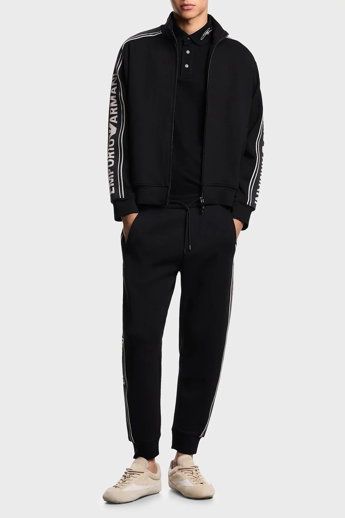 Emporio Armani Logolu Relaxed Fit Normal Bel Lastikli Paça Jogger Erkek Pantolon EM002914 AF10013 UC001 SİYAH - 2