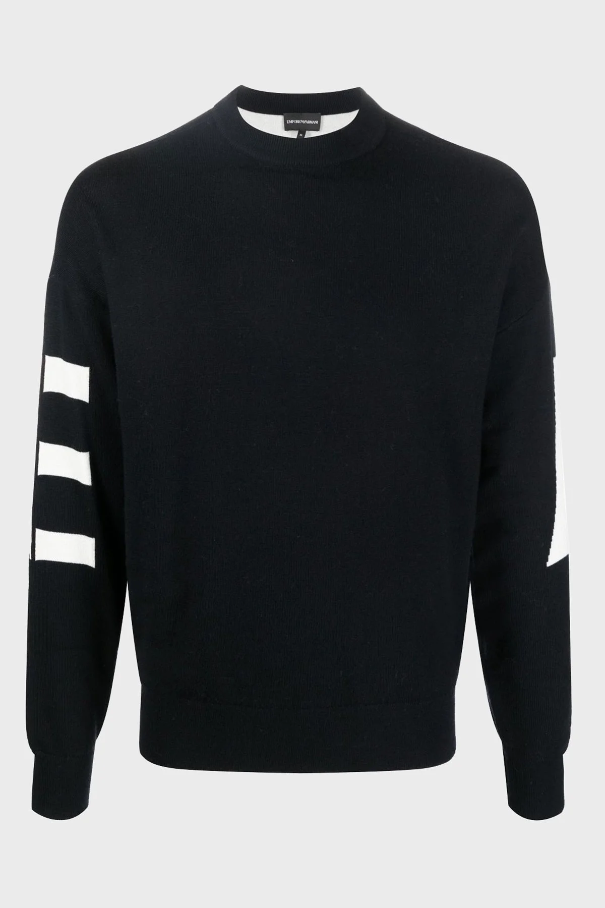 Emporio Armani Logolu Slim Fit Bisiklet Yaka % 100 Yün Erkek Kazak 6L1MXV 1MBZZ F945 LACİVERT - 5