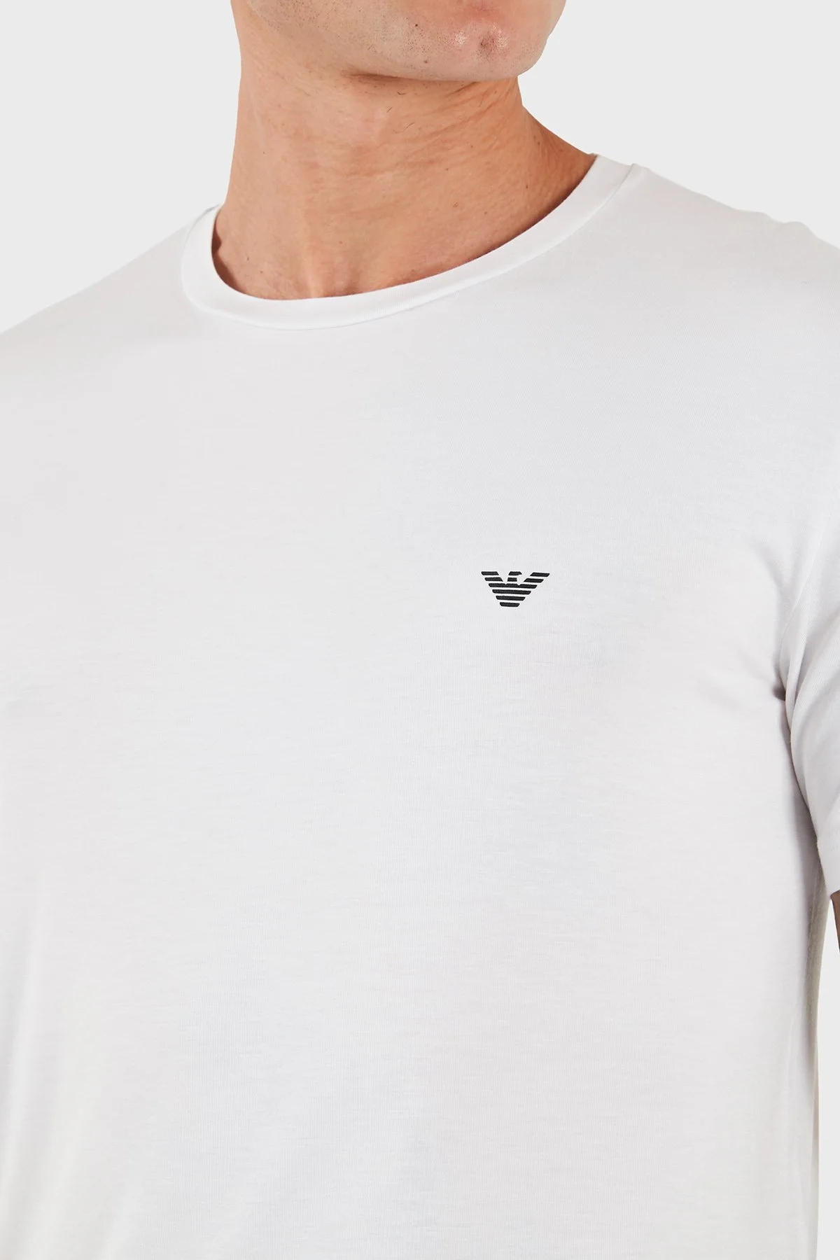 Emporio Armani Logolu Slim Fit Bisiklet Yaka 2 Pack Erkek T Shirt EM001849 AF14134 M0082 BEYAZ - 6