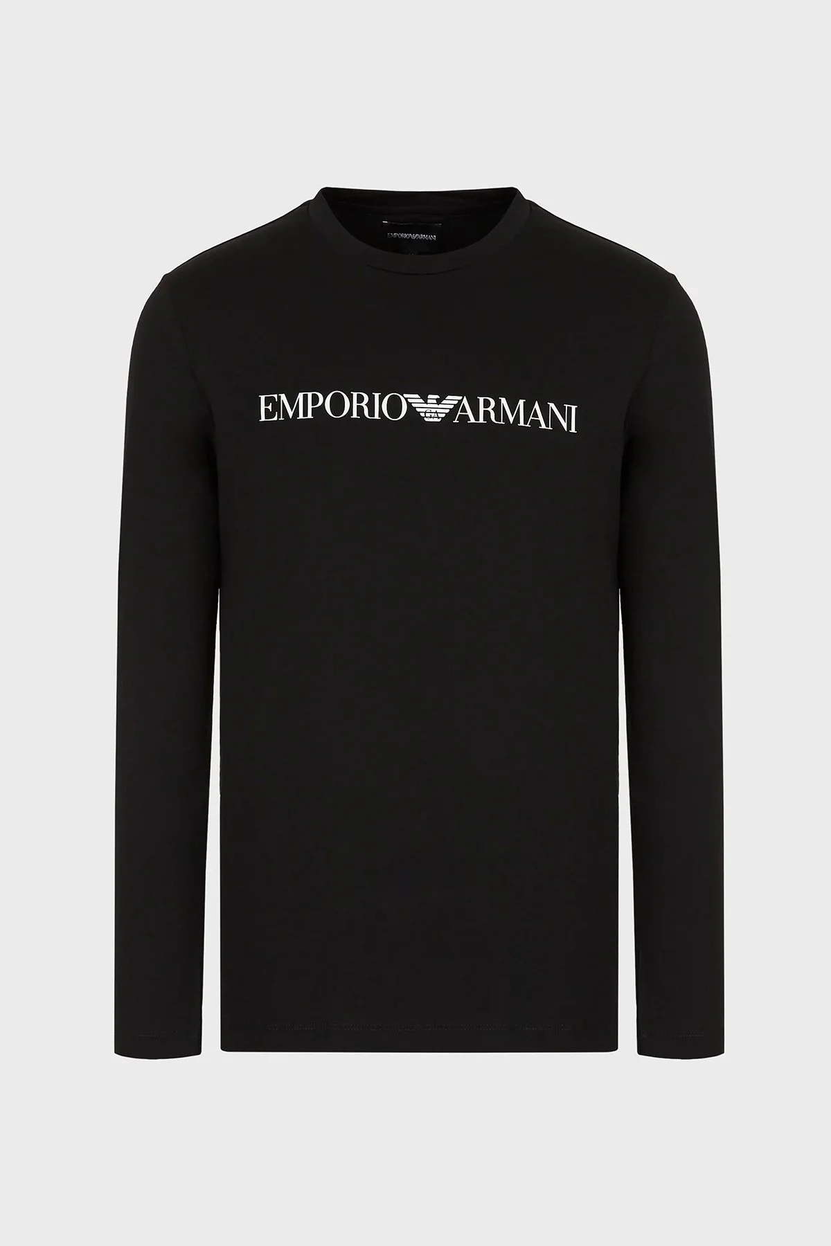 Emporio Armani Logolu Slim Fit Bisiklet Yaka Uzun Kollu Pamuklu Erkek T Shirt 8N1TN8 1JPZZ 0021 SİYAH - 4