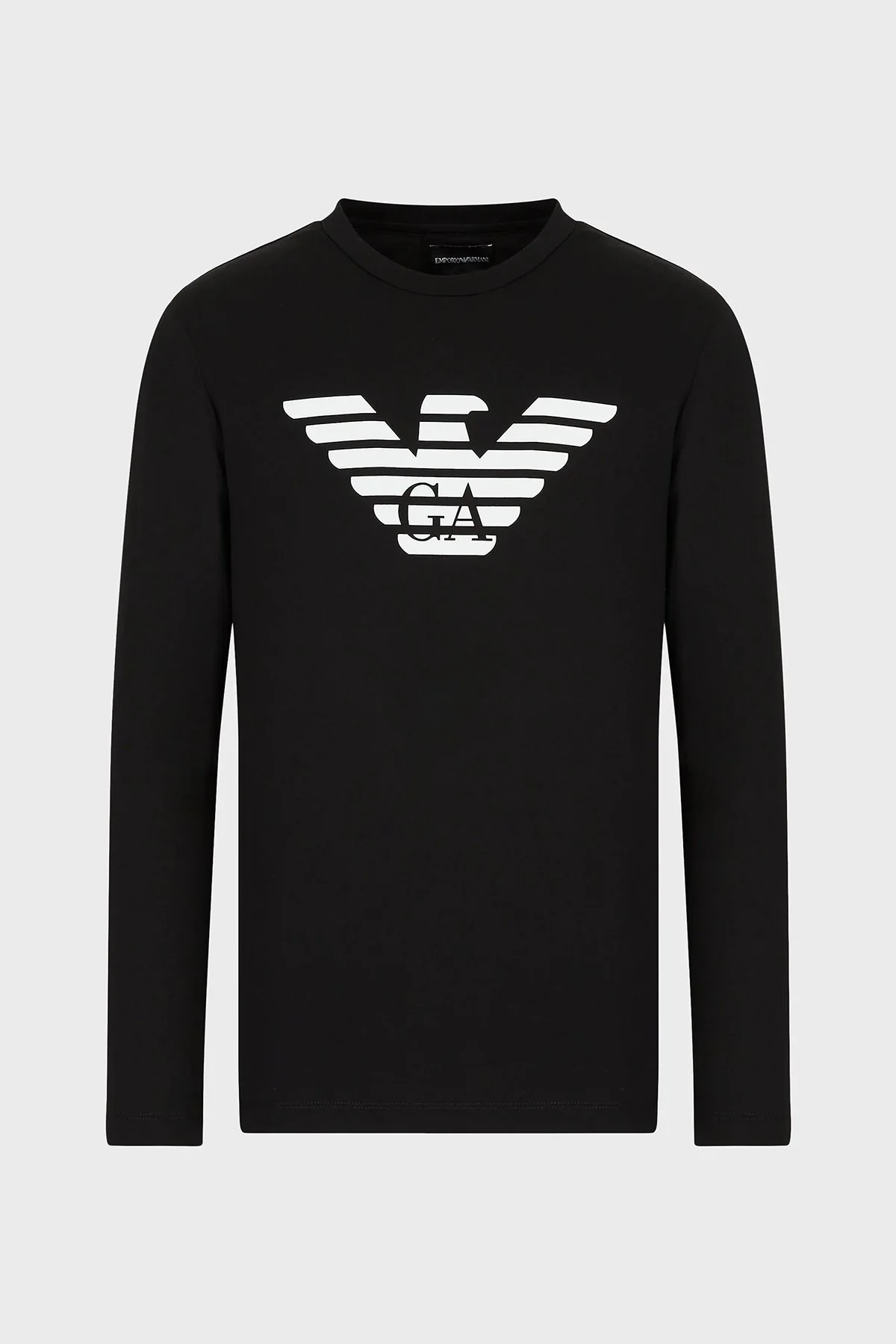 Emporio Armani Logolu Slim Fit Bisiklet Yaka Uzun Kollu Pamuklu Erkek T Shirt 8N1TN8 1JPZZ 0022 SİYAH - 10