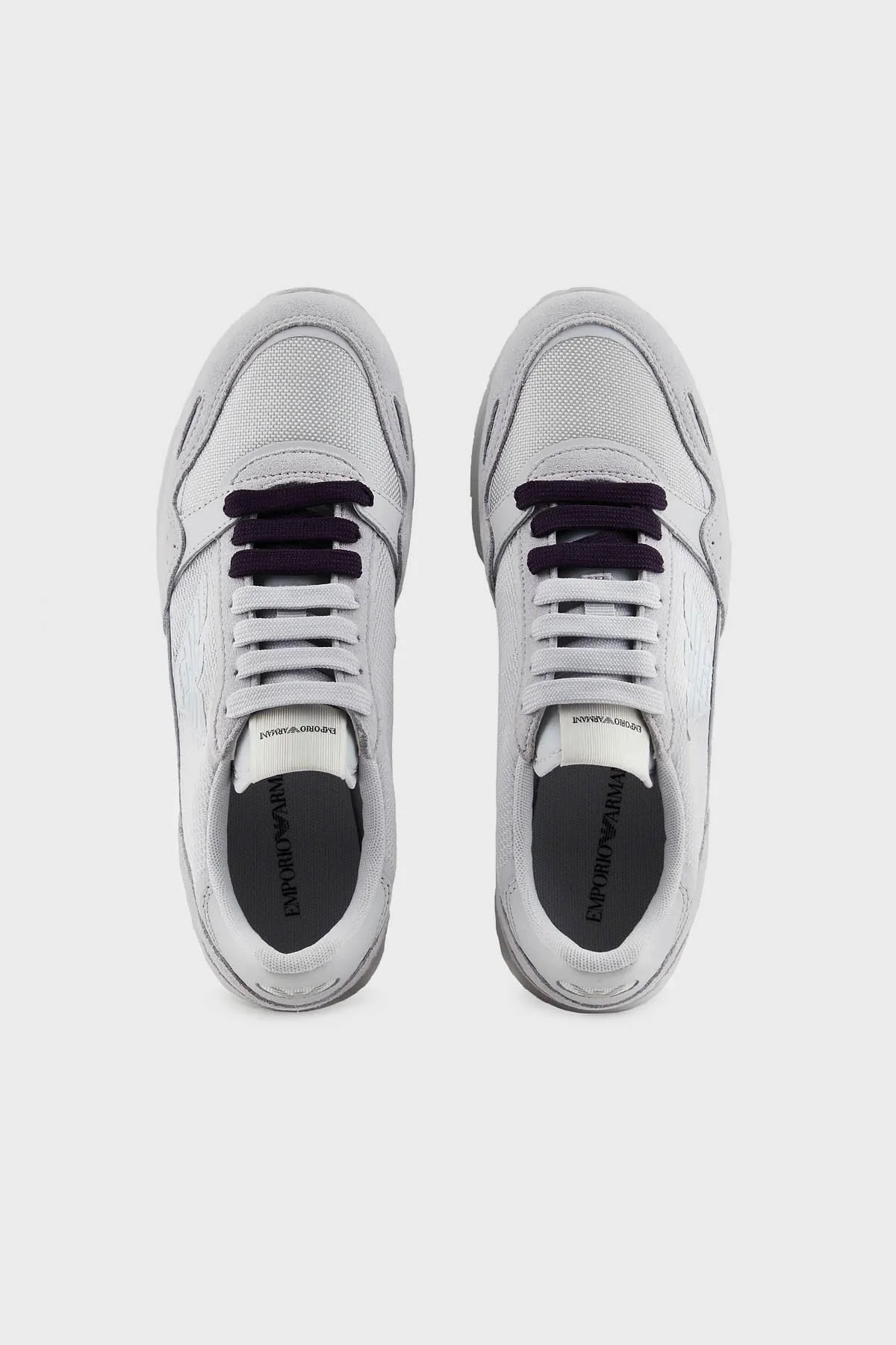 Emporio Armani Logolu Sneaker Bayan Ayakkabı X3X058 XN730 01786 GRİ - 3