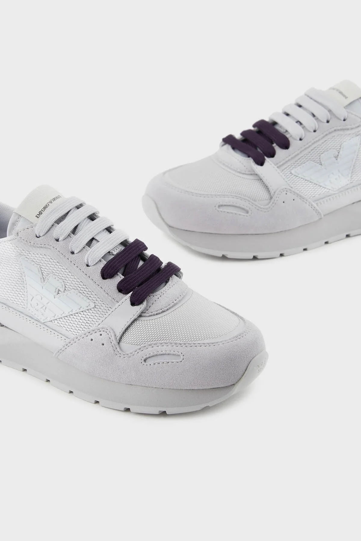 Emporio Armani Logolu Sneaker Bayan Ayakkabı X3X058 XN730 01786 GRİ - 5