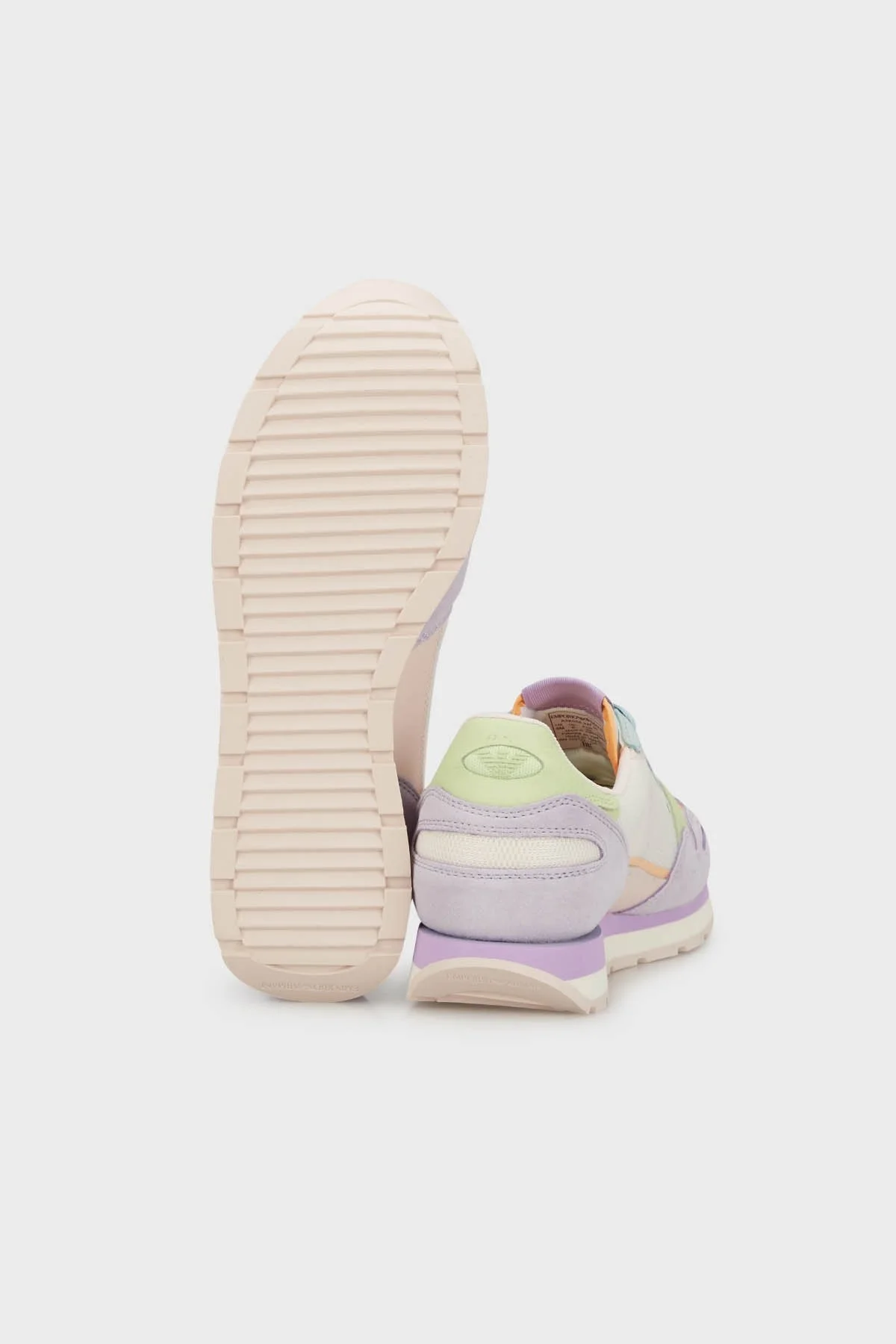 Emporio Armani Logolu Sneaker Bayan Ayakkabı X3X058 XN730 C667 Beyaz-Lila - 4