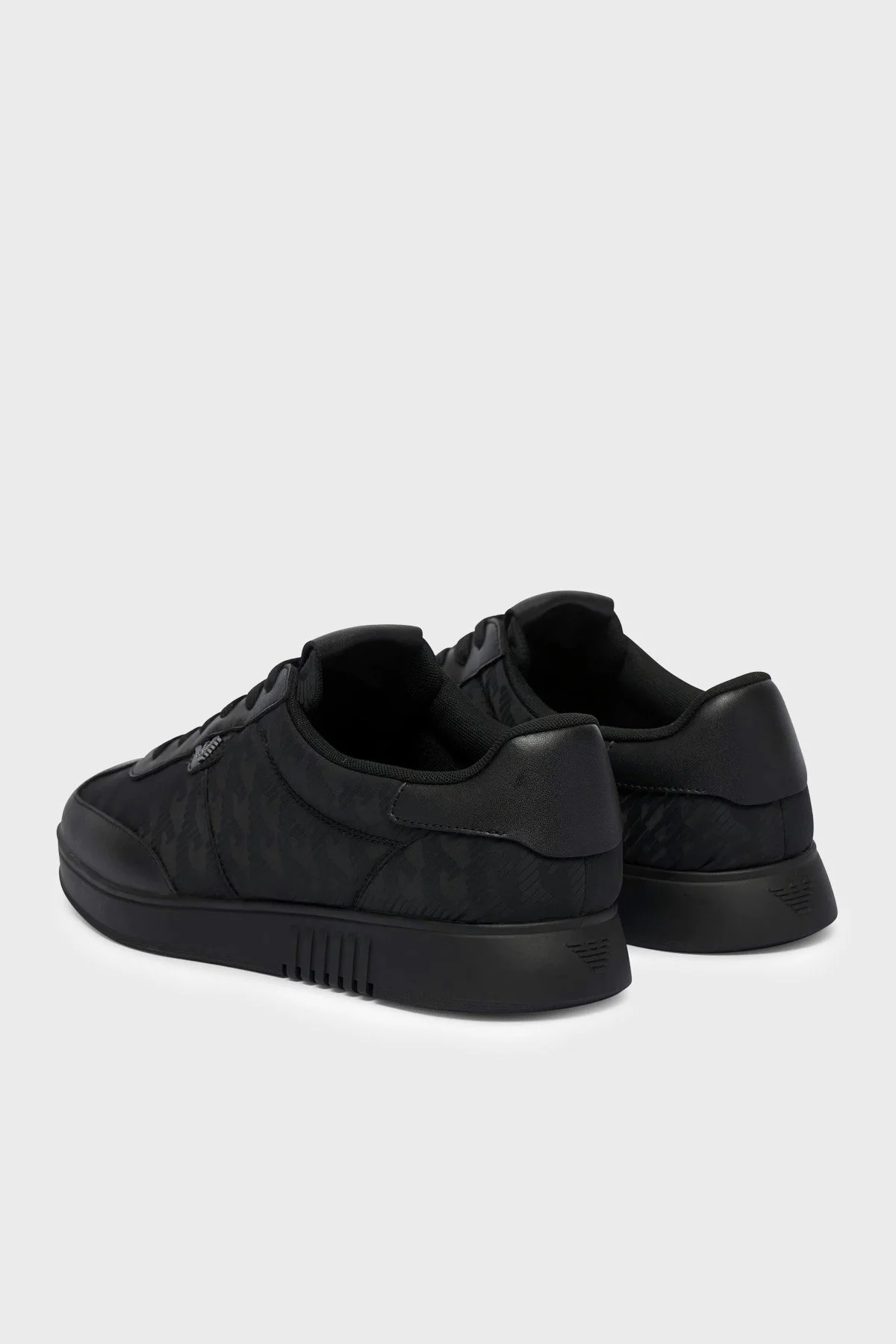 Emporio Armani Logolu Sneaker Erkek Ayakkabı EM003062 AF29544 UC001 Siyah - 5
