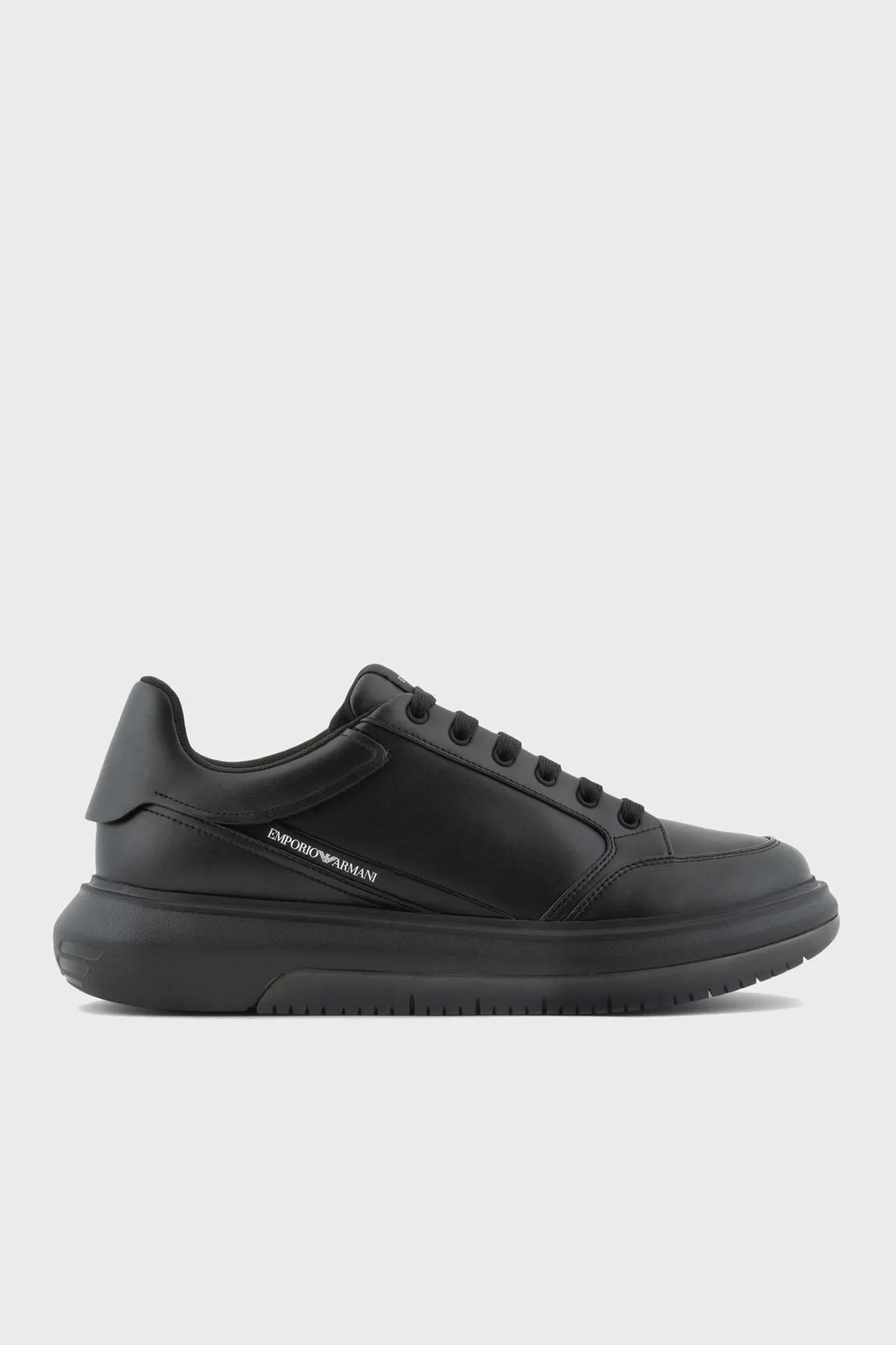 Emporio Armani Logolu Sneaker Erkek Ayakkabı EM003666 AF18226 UC001 SİYAH - 1