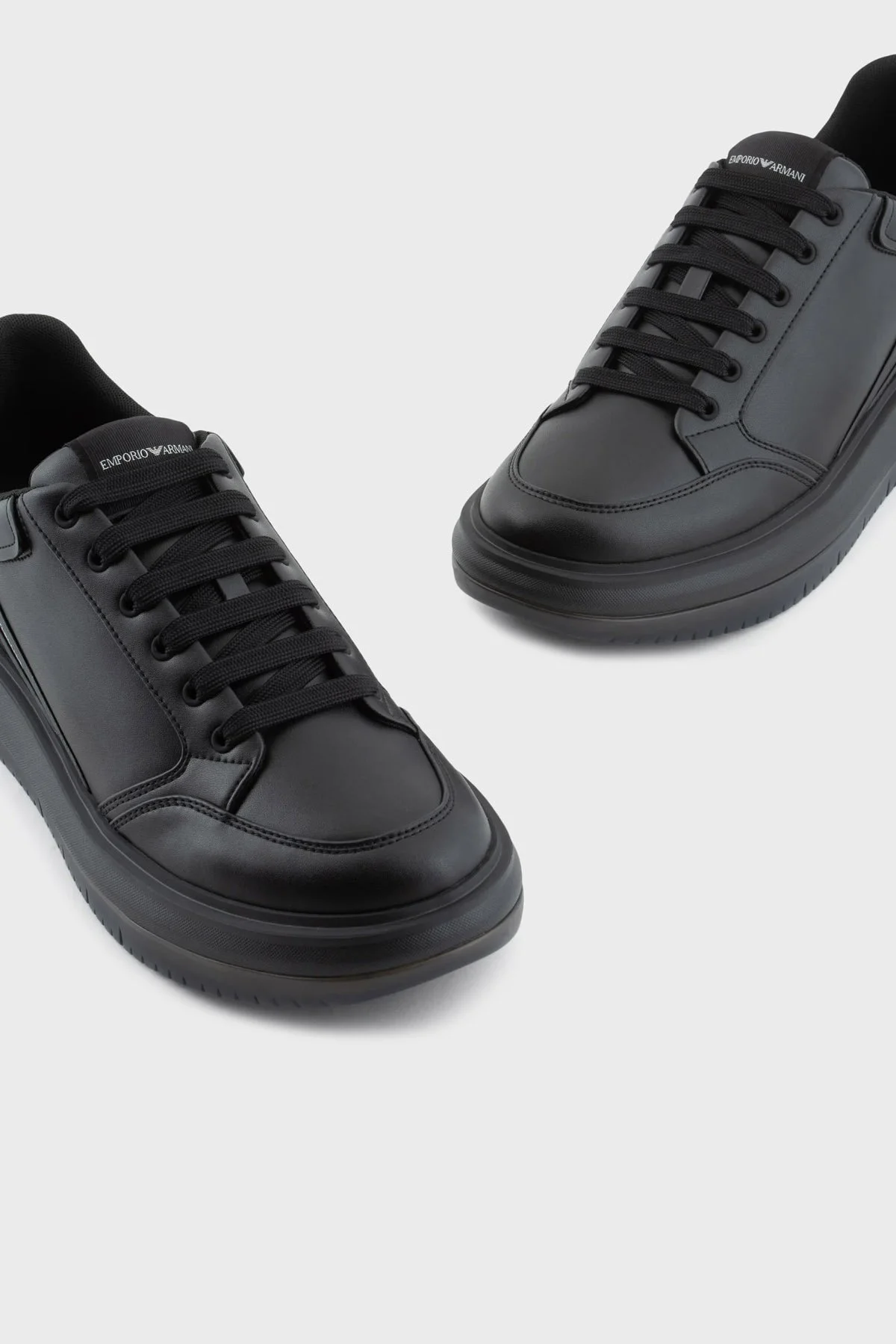 Emporio Armani Logolu Sneaker Erkek Ayakkabı EM003666 AF18226 UC001 SİYAH - 5