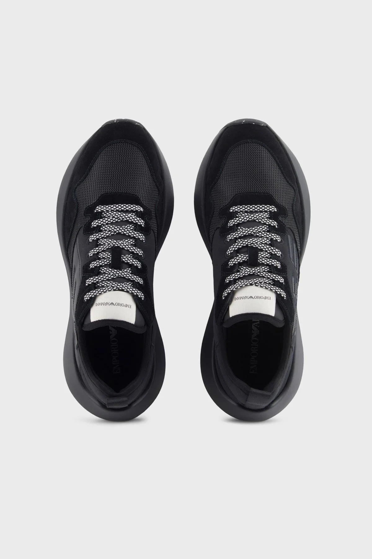 Emporio Armani Logolu Sneaker Erkek Ayakkabı EM003667 AF19533 UC001 SİYAH - 3