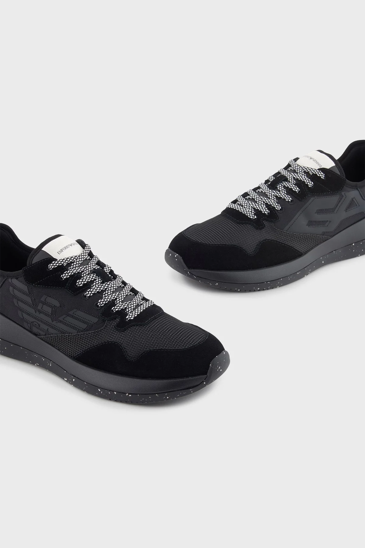 Emporio Armani Logolu Sneaker Erkek Ayakkabı EM003667 AF19533 UC001 SİYAH - 5