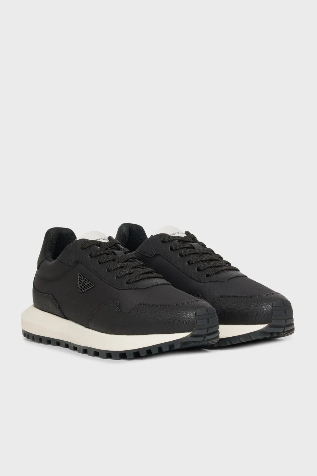 Emporio Armani Logolu Sneaker Erkek Ayakkabı EM003738 AF19532 M6302 KOYU KAHVE - 2