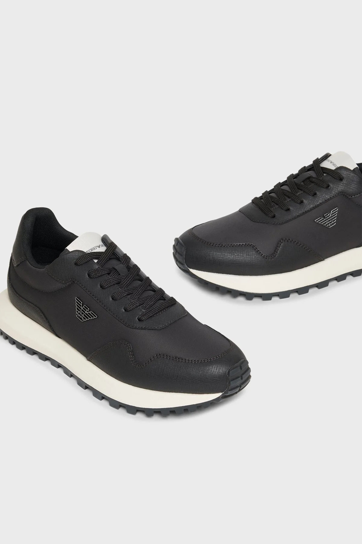 Emporio Armani Logolu Sneaker Erkek Ayakkabı EM003738 AF19532 M6302 KOYU KAHVE - 4