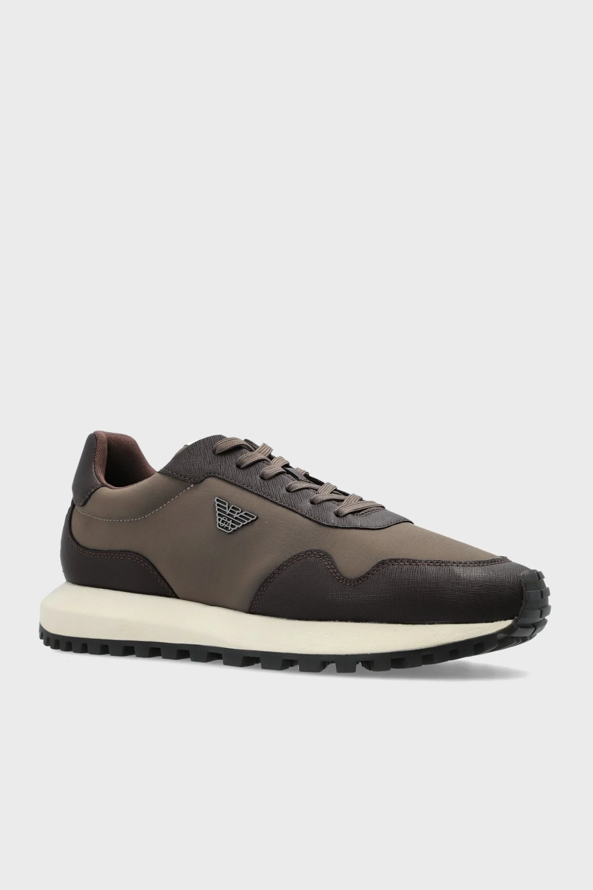 Emporio Armani Logolu Sneaker Erkek Ayakkabı EM003738 AF19532 M6492 Kahve - 3