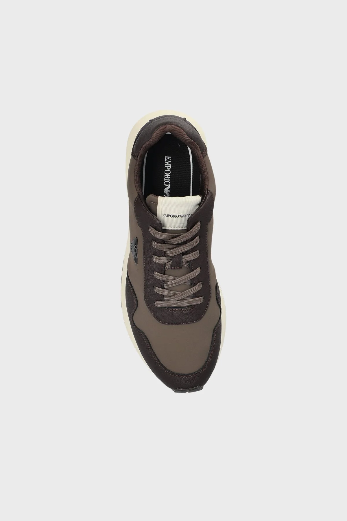 Emporio Armani Logolu Sneaker Erkek Ayakkabı EM003738 AF19532 M6492 Kahve - 5
