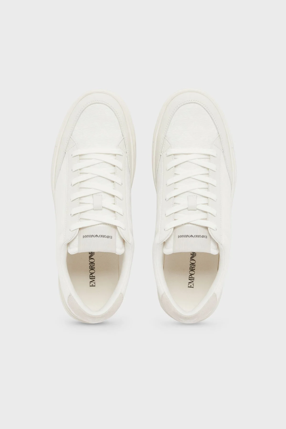 Emporio Armani Logolu Sneaker Erkek Ayakkabı EM004782 AF23199 M0172 Beyaz-Ekru - 4