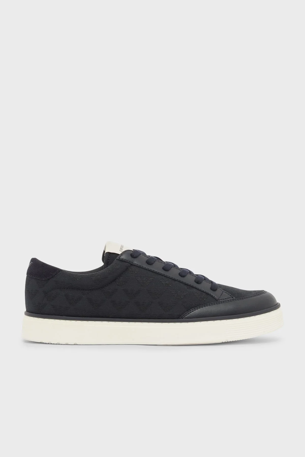 Emporio Armani Logolu Sneaker Erkek Ayakkabı EM004782 AF23199 MB483 LACİVERT - 1