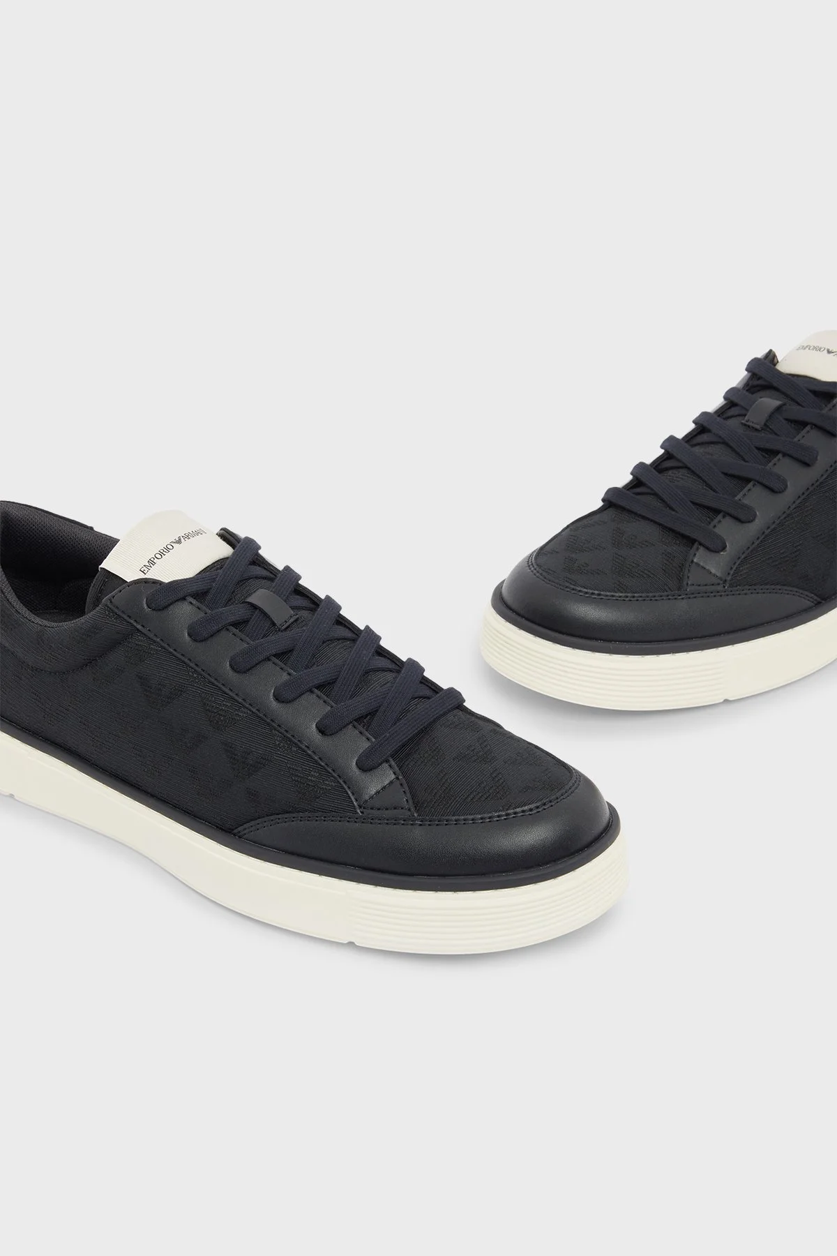 Emporio Armani Logolu Sneaker Erkek Ayakkabı EM004782 AF23199 MB483 LACİVERT - 4