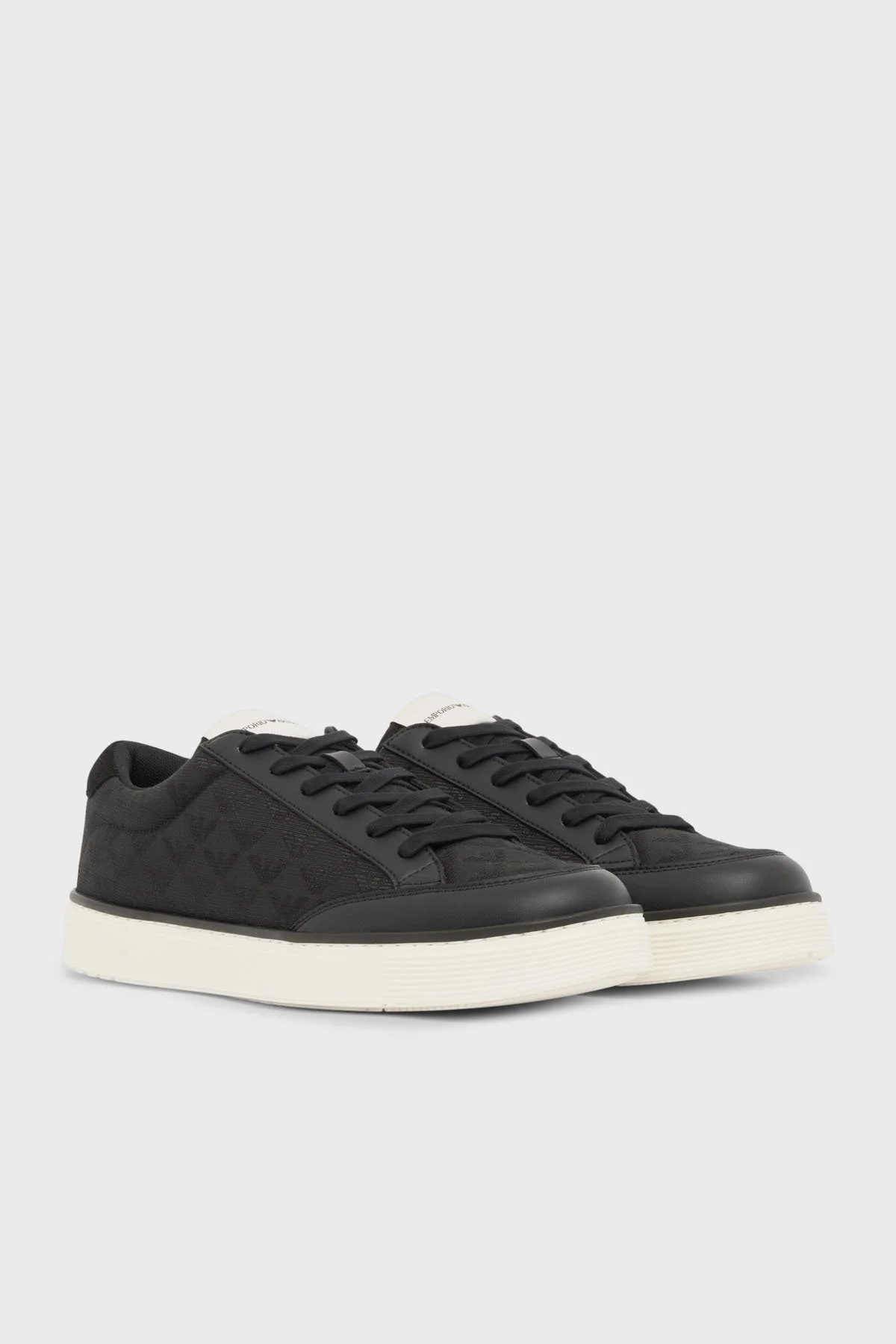 Emporio Armani Logolu Sneaker Erkek Ayakkabı EM004782 AF23199 MC406 SİYAH - 2