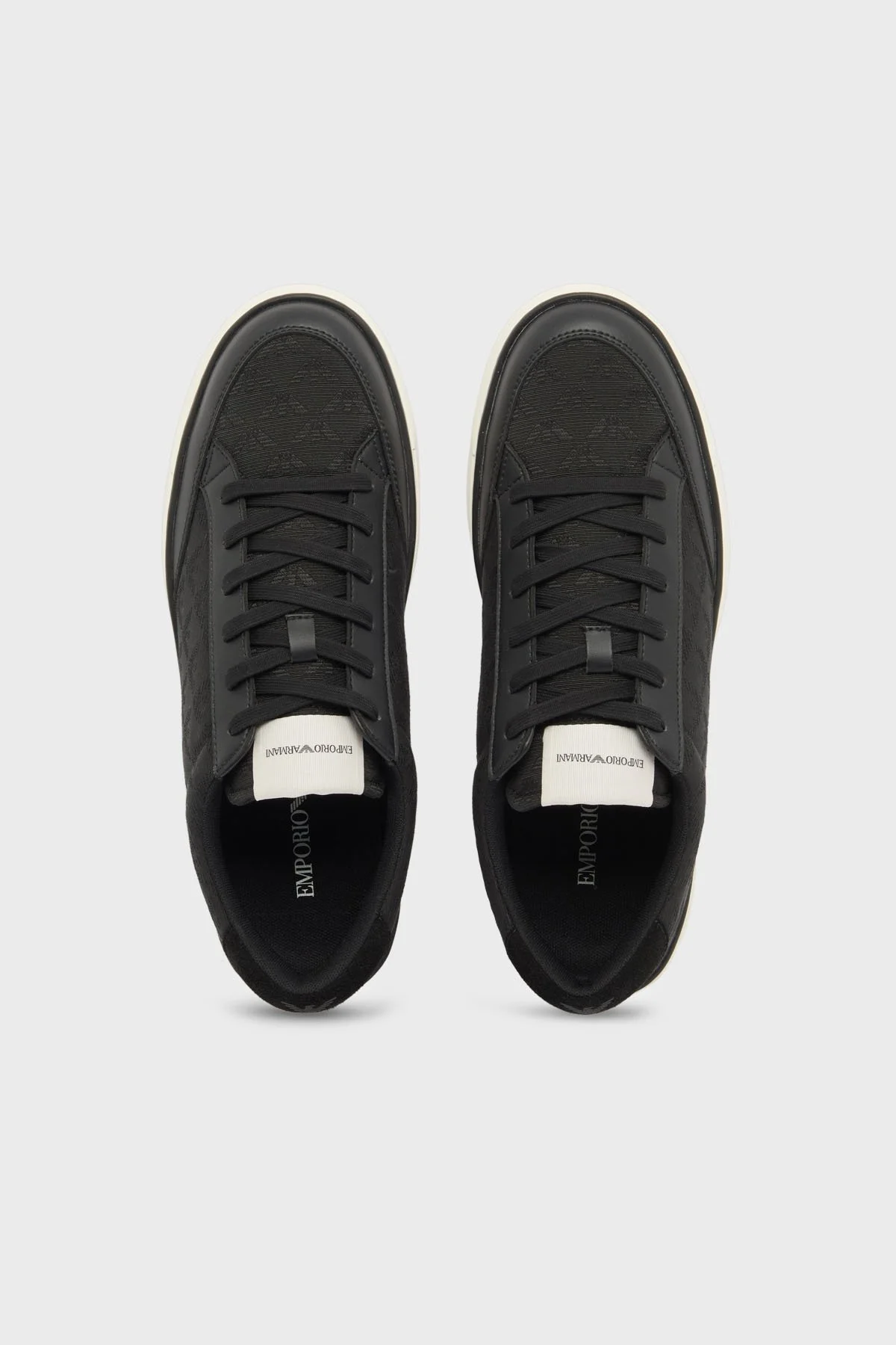 Emporio Armani Logolu Sneaker Erkek Ayakkabı EM004782 AF23199 MC406 SİYAH - 3