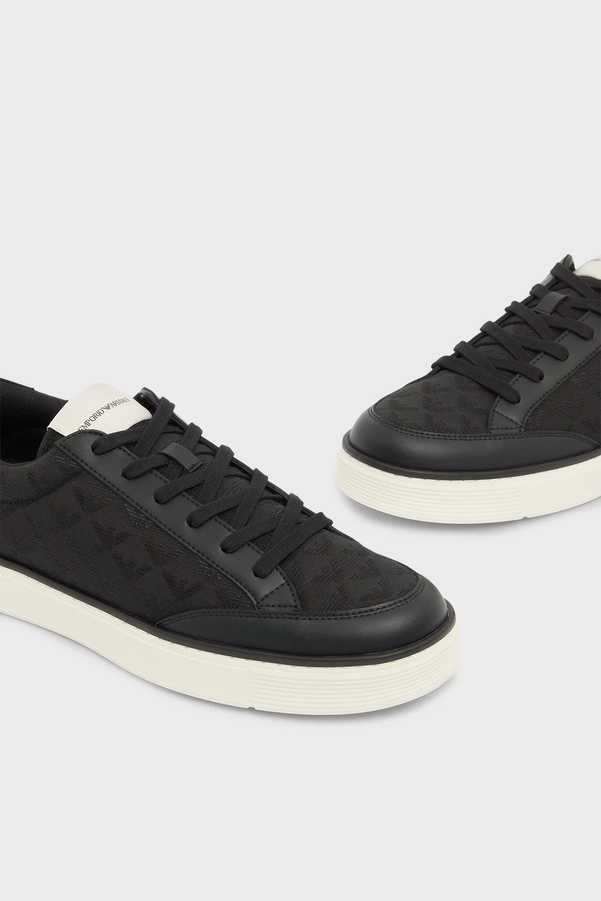 Emporio Armani Logolu Sneaker Erkek Ayakkabı EM004782 AF23199 MC406 SİYAH - 4