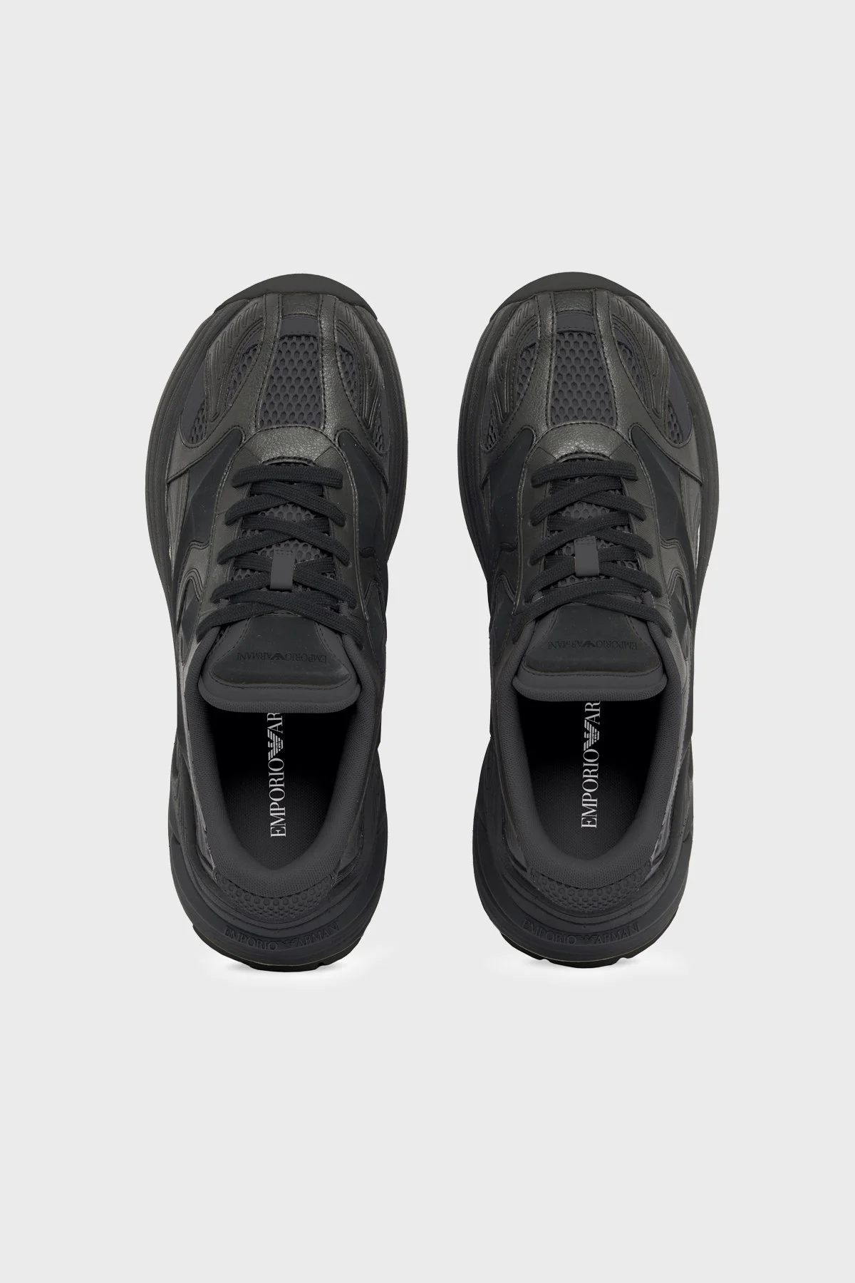 Emporio Armani Logolu Sneaker Erkek Ayakkabı EM004829 AF23185 MC419 SİYAH - 4