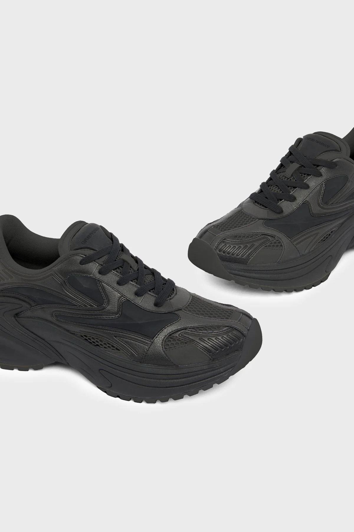 Emporio Armani Logolu Sneaker Erkek Ayakkabı EM004829 AF23185 MC419 SİYAH - 5