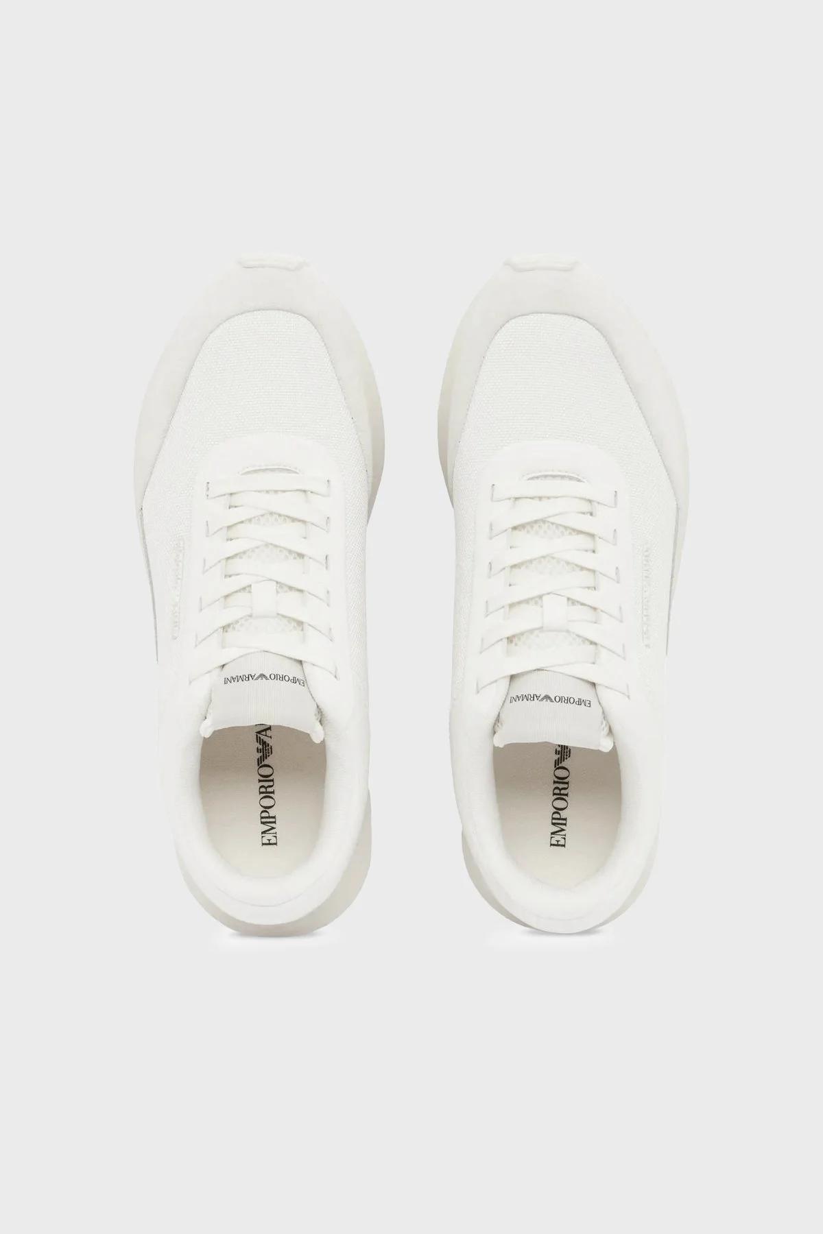 Emporio Armani Logolu Sneaker Erkek Ayakkabı EM004839 AF24321 M0360 BEYAZ - 3