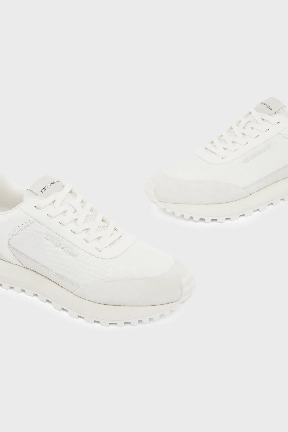 Emporio Armani Logolu Sneaker Erkek Ayakkabı EM004839 AF24321 M0360 BEYAZ - 4