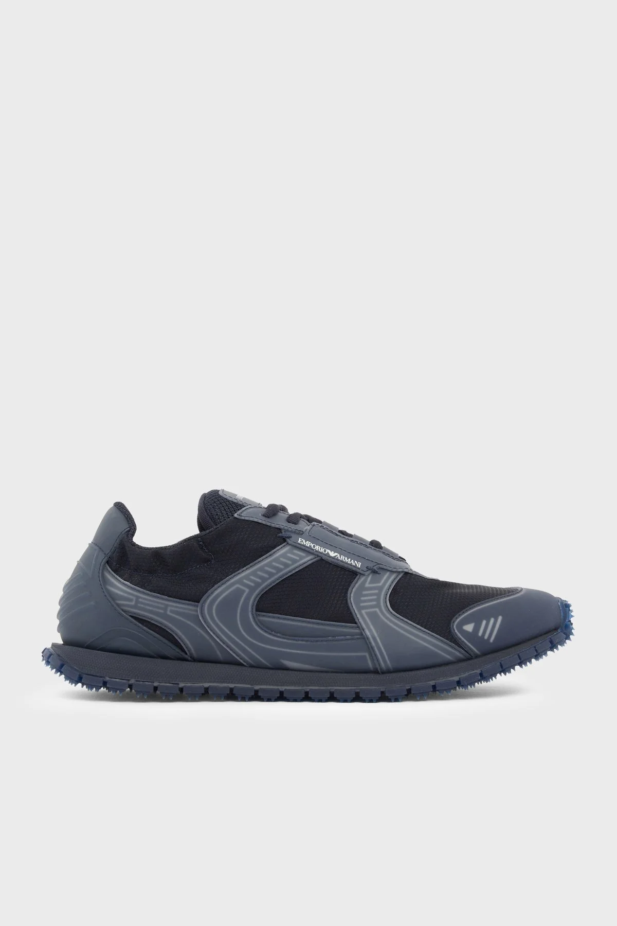 Emporio Armani Logolu Sneaker Erkek Ayakkabı EM006480 AF27360 UB097 Lacivert - 1